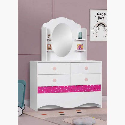 Princess Large Kids' Dresser with Mirror
