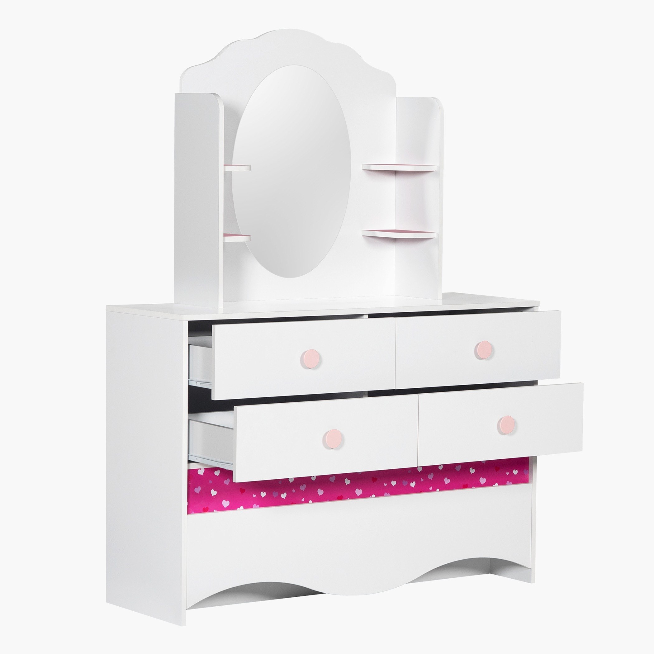 طاولة تزيين كبيرة للأطفال مع مرآة من برنسيس-hbxfurniture-kidsroom-kidsdressersandmirrors-image-4