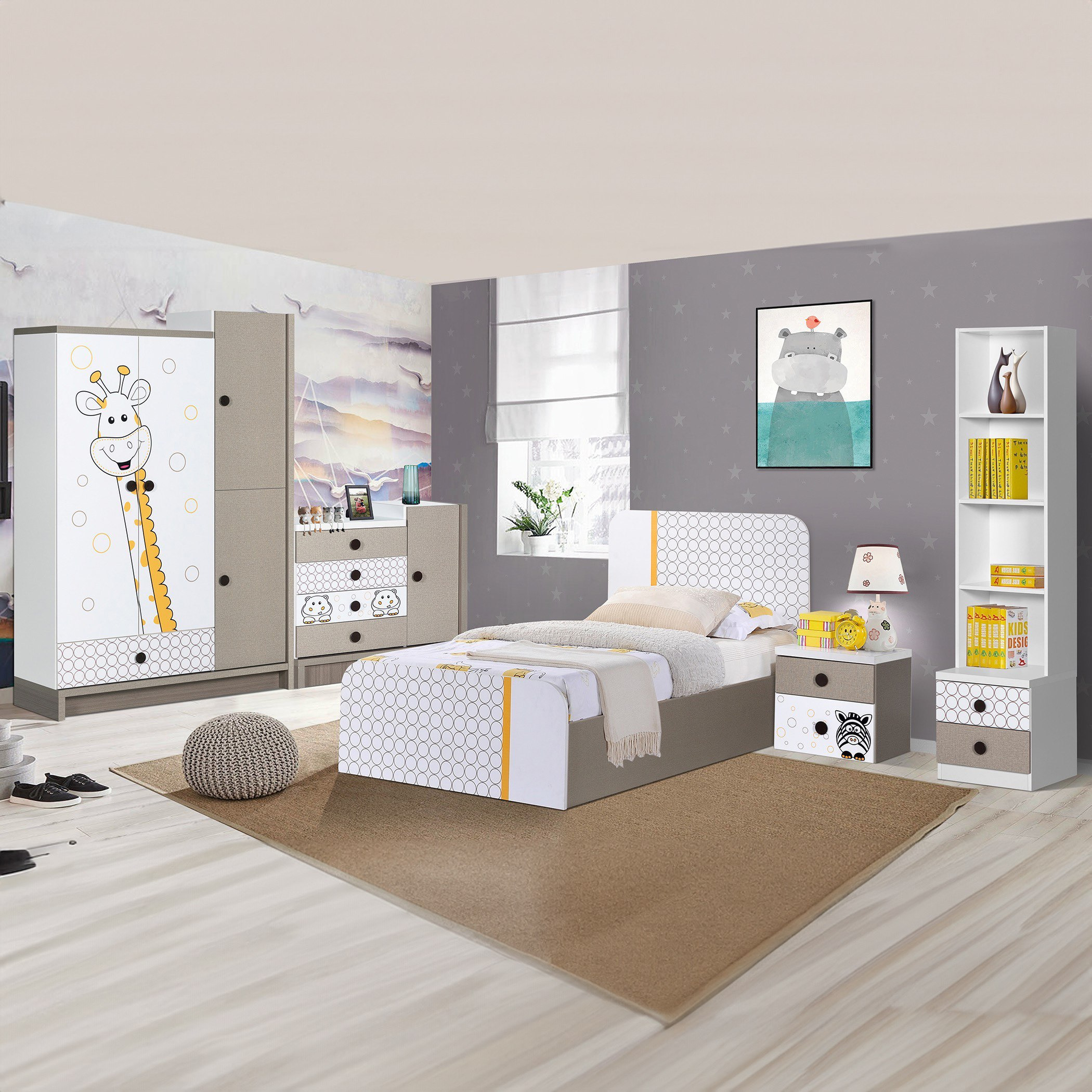 طاولة سرير جانبية درجين - زيبورا من موڤو-hbxkidsandyouth-nightstands-image-6