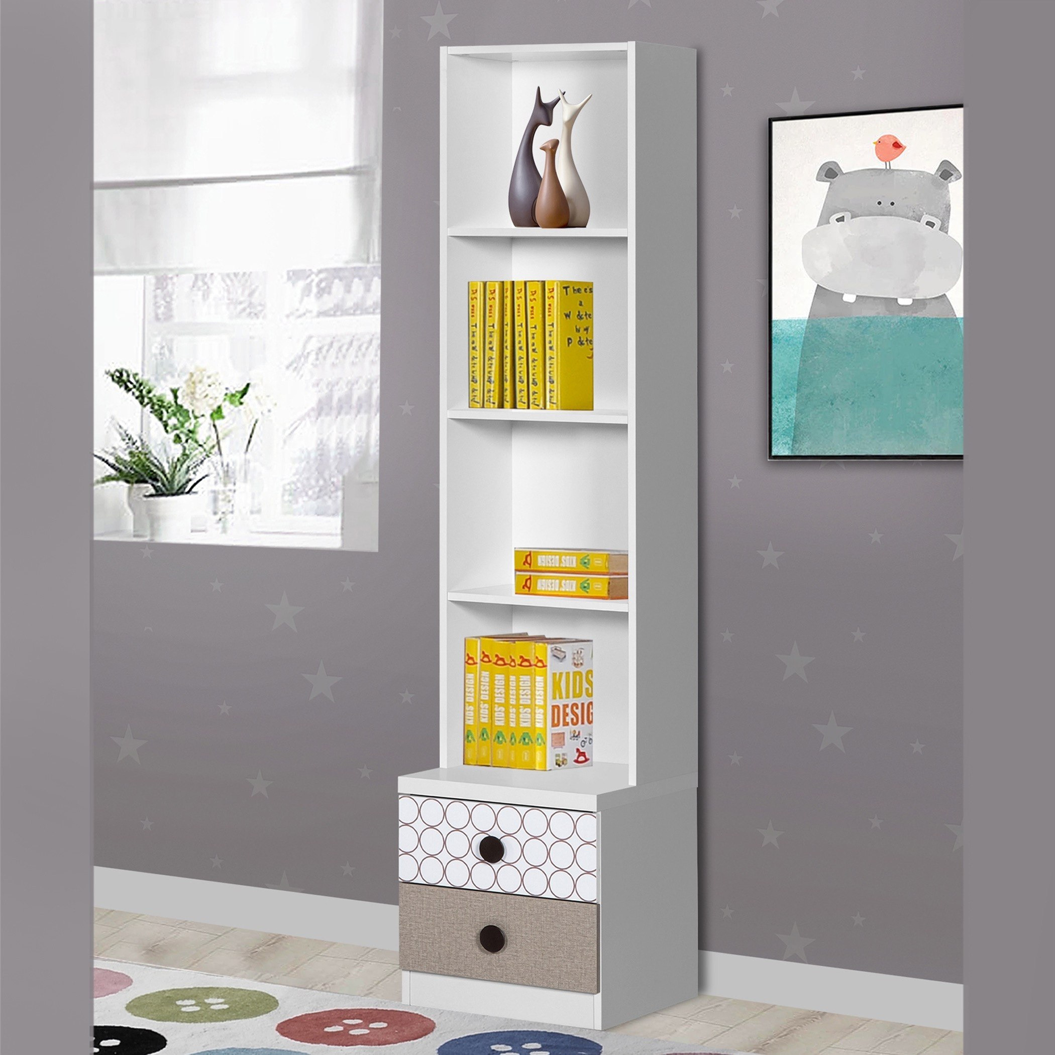 خزانة كتب بدرجين - زيبورا من موڤو-hbxfurniture-office-bookcases-image-1