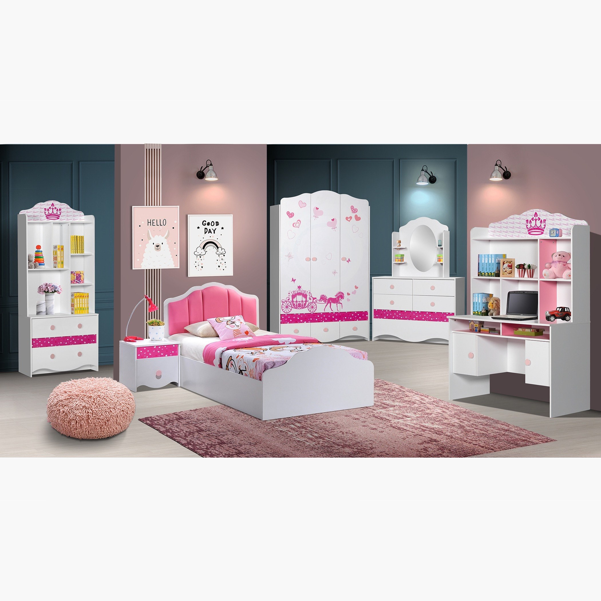 مكتب دراسة مع خزانة من برنسيس-hbxfurniture-office-desks-image-5