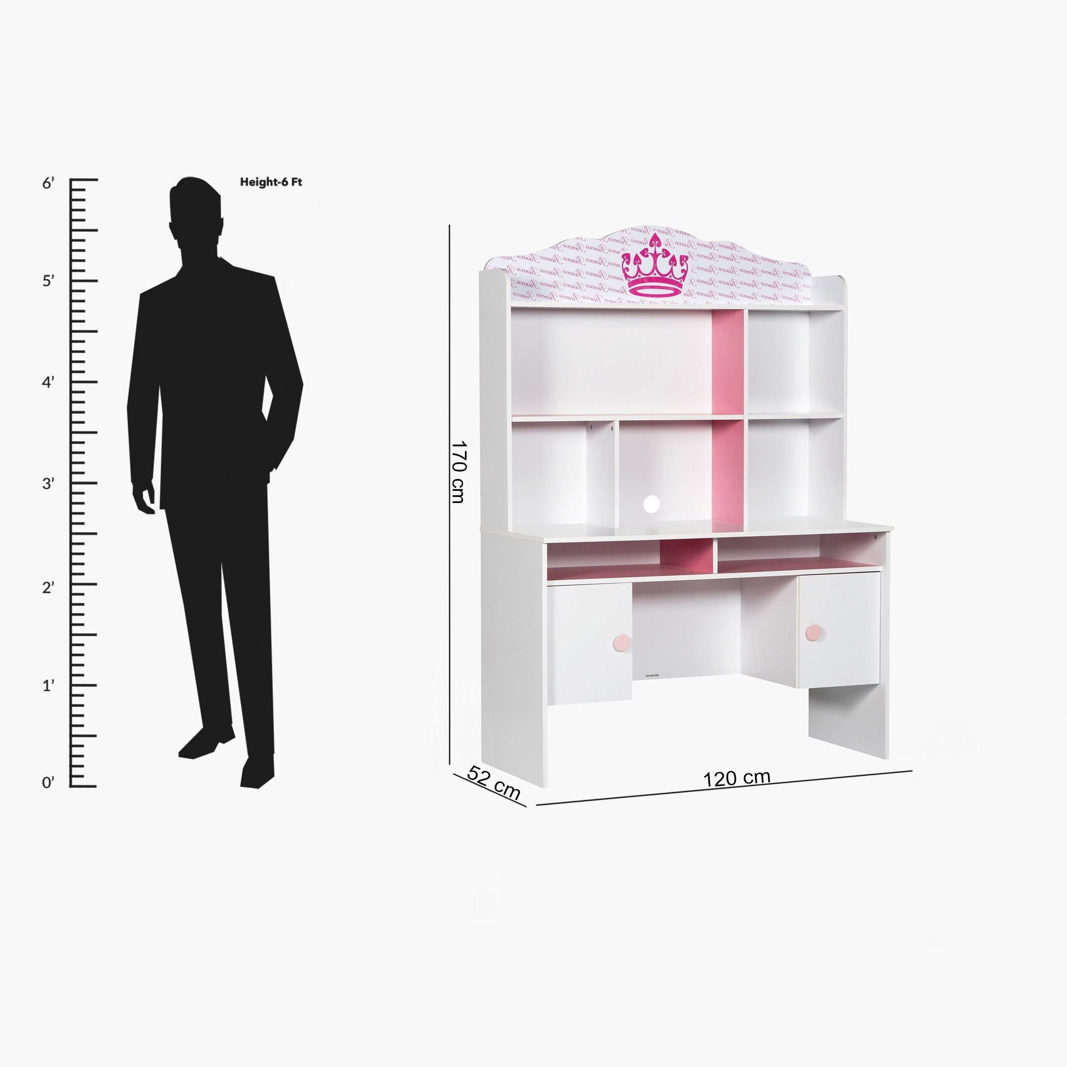 مكتب دراسة مع خزانة من برنسيس-hbxfurniture-office-desks-image-6