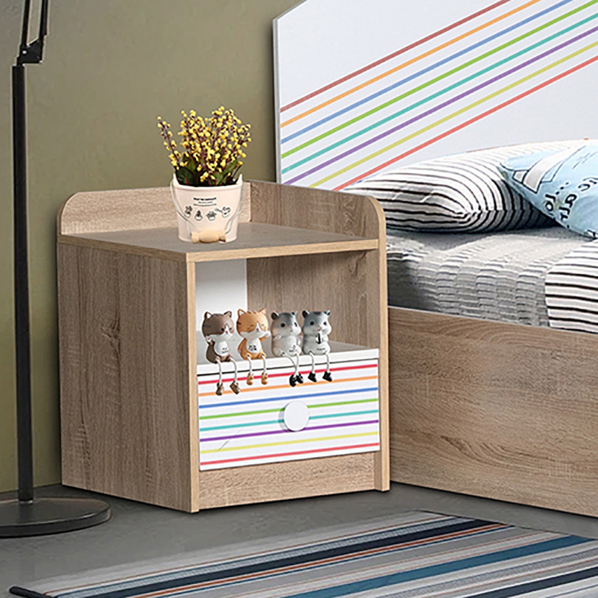 طاولة سرير جانبيّة درج واحد - كريسانتو من موڤو-hbxkidsandyouth-nightstands-image-1