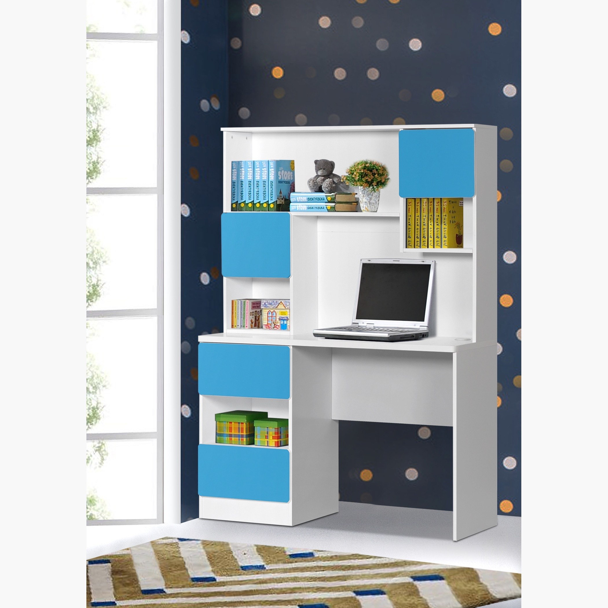 مكتب دراسة بخزانة من بلو بيل-hbxfurniture-office-desks-image-1