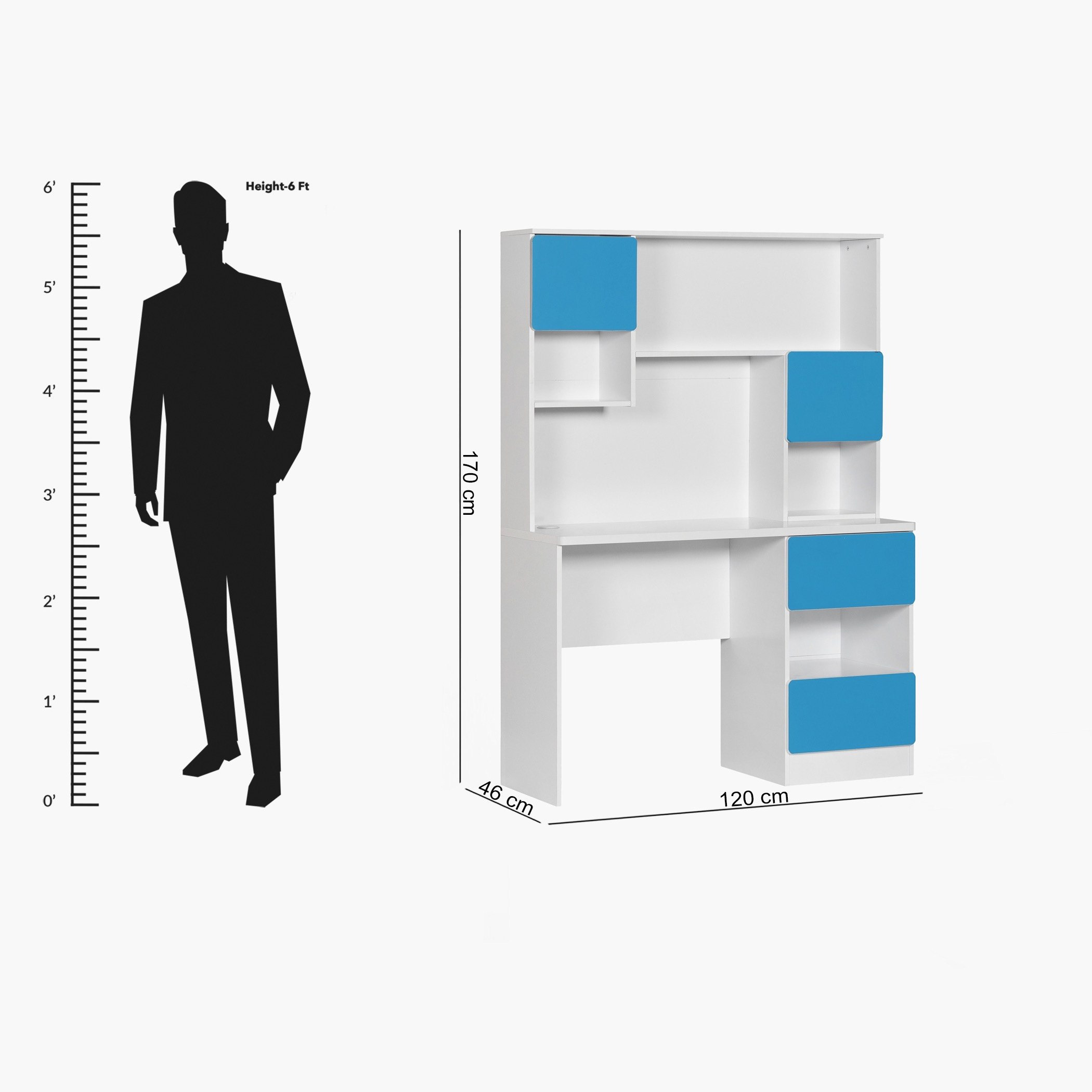مكتب دراسة بخزانة من بلو بيل-hbxfurniture-office-desks-image-7