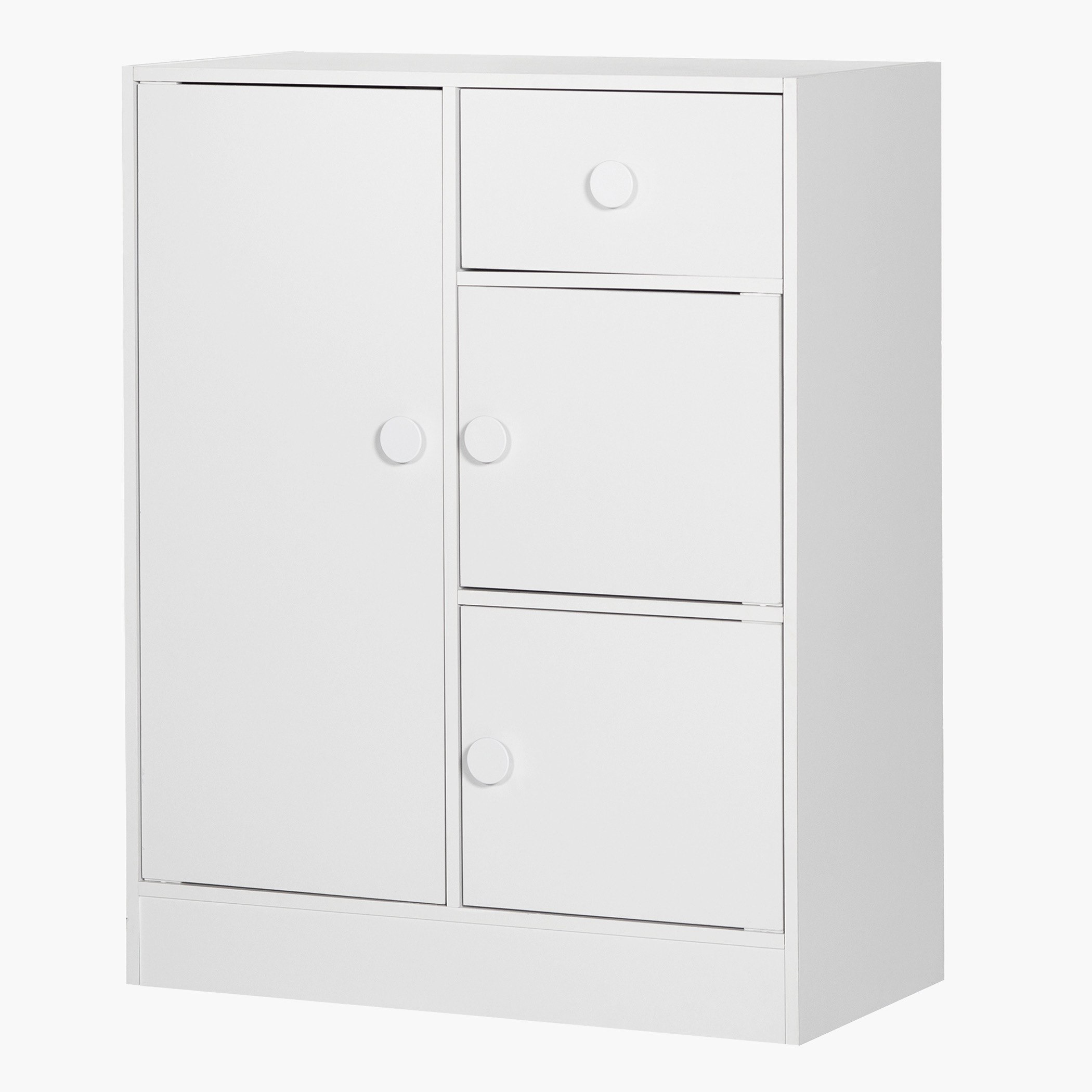 Vanilla Cody 1-Drawer Kids' Cabinet with 3 Doors-hbxfurniture-wardrobes-image-2