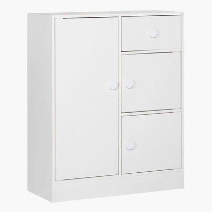 Vanilla Cody 1-Drawer Kids' Cabinet with 3 Doors