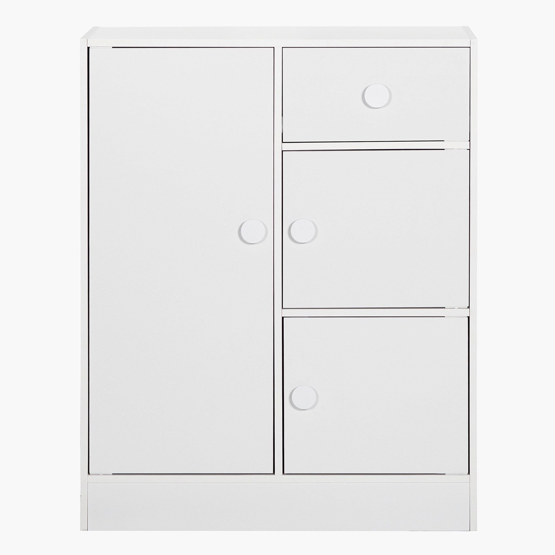 Vanilla Cody 1-Drawer Kids' Cabinet with 3 Doors-hbxfurniture-wardrobes-image-6