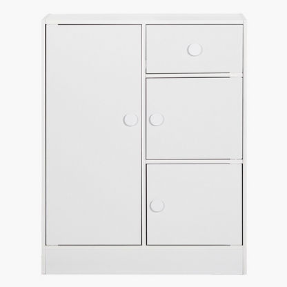Vanilla Cody 1-Drawer Kids' Cabinet with 3 Doors