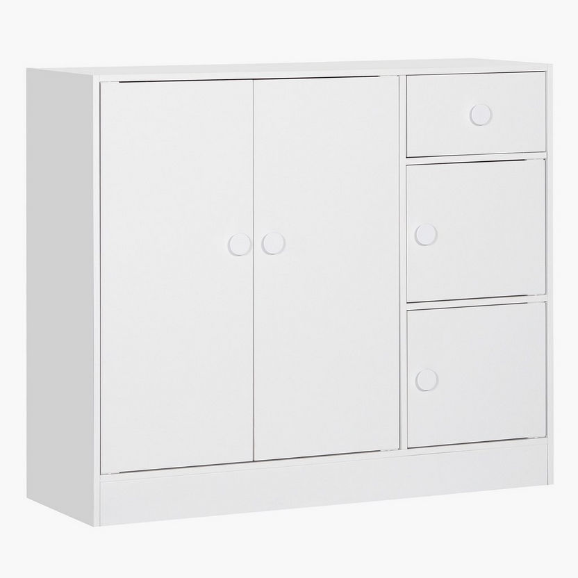 Vanilla Cody 1-Drawer Kids' Cabinet with 4 Doors-Wardrobes-image-1
