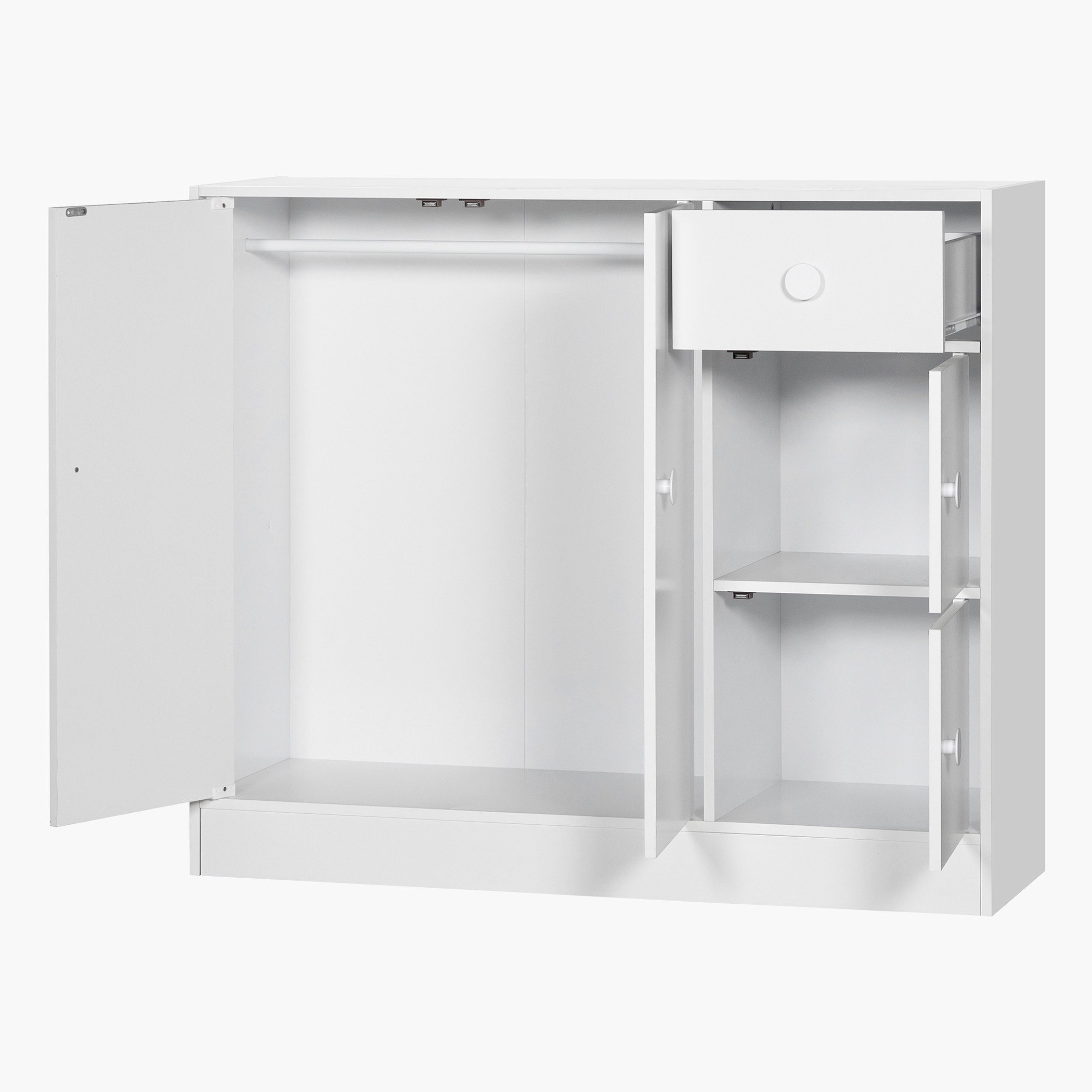 Vanilla Cody 1-Drawer Kids' Cabinet with 4 Doors-hbxfurniture-wardrobes-image-6