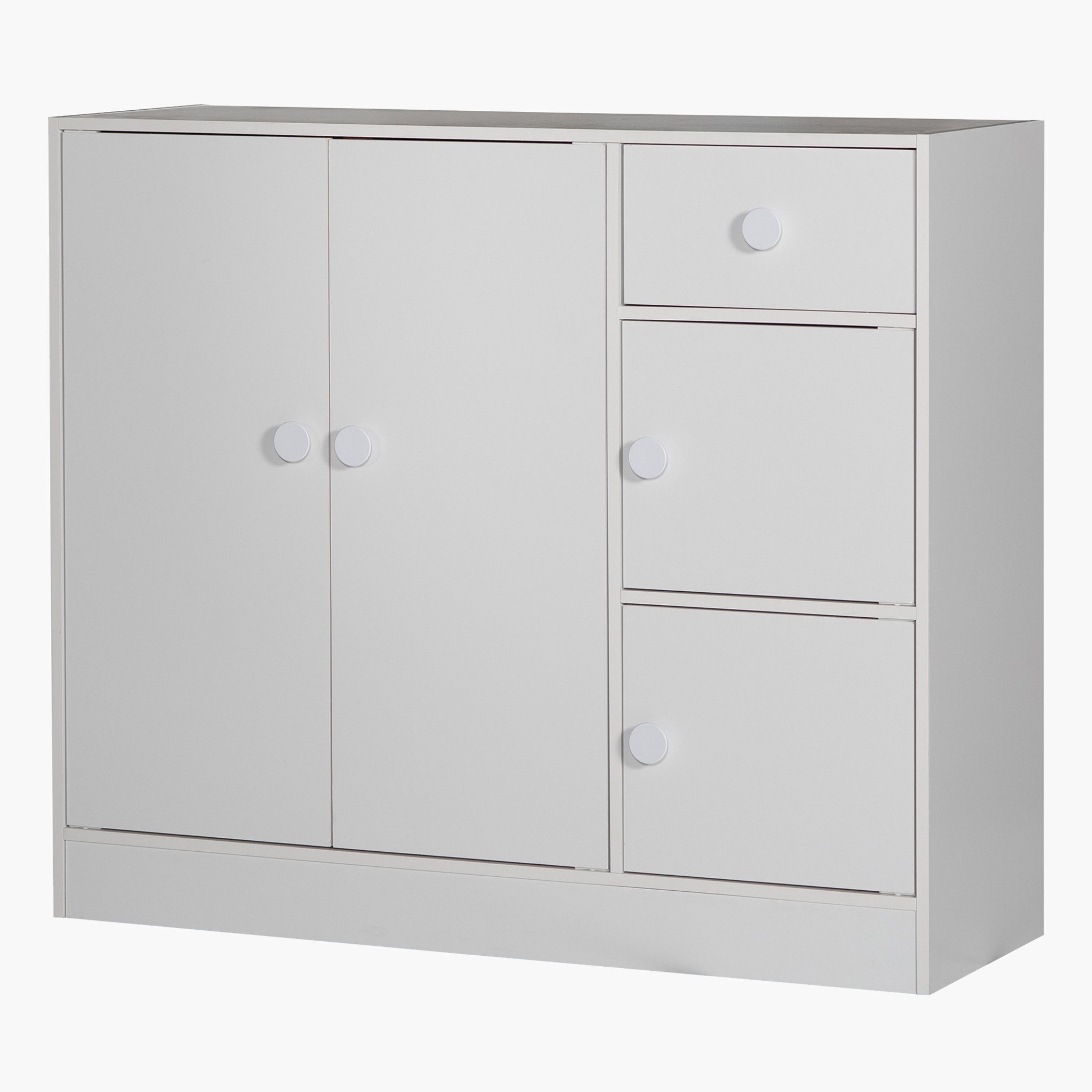 Vanilla Cody 1-Drawer Kids' Cabinet with 4 Doors-hbxfurniture-wardrobes-image-7