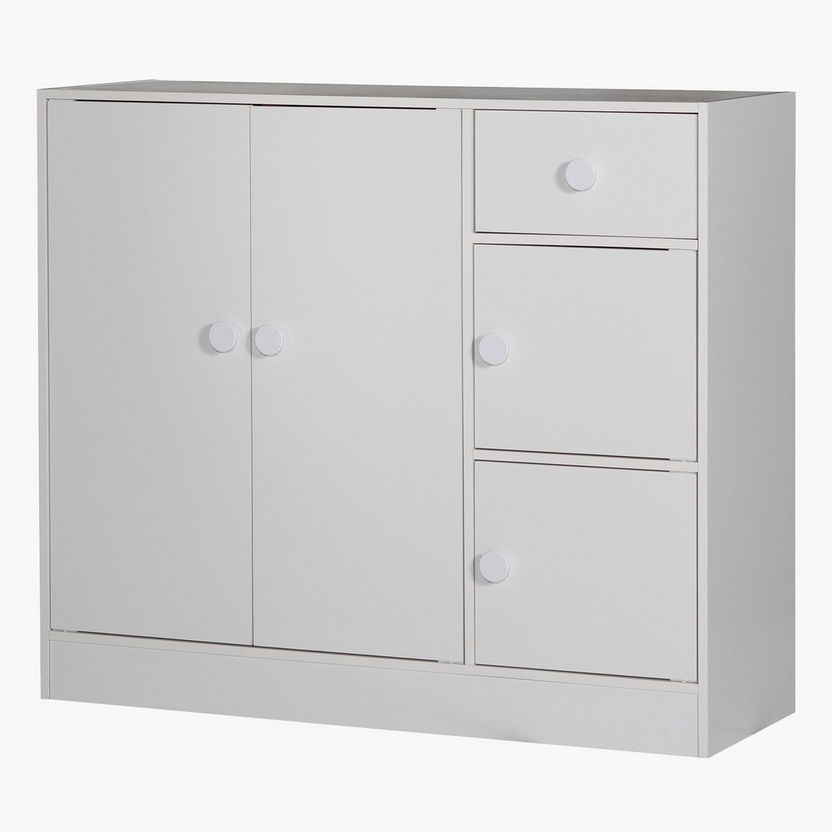 Vanilla Cody 1-Drawer Kids' Cabinet with 4 Doors-Wardrobes-image-4