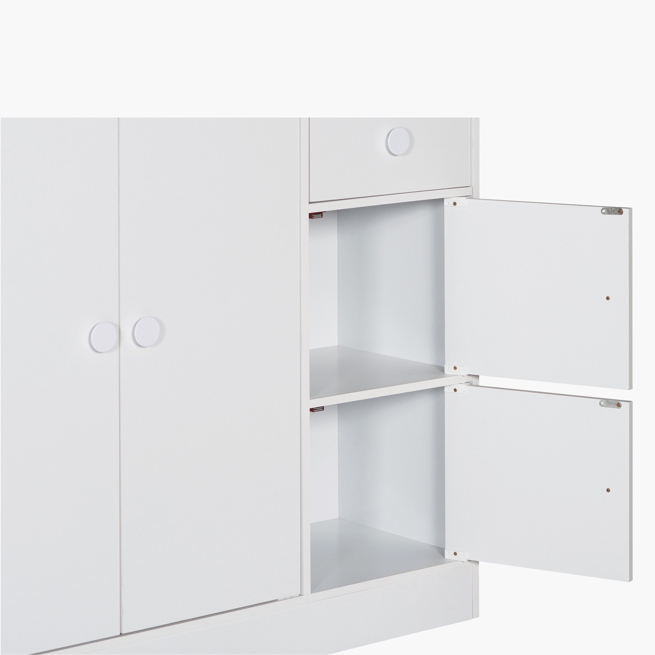 Vanilla Cody 1-Drawer Kids' Cabinet with 4 Doors-hbxfurniture-wardrobes-image-8