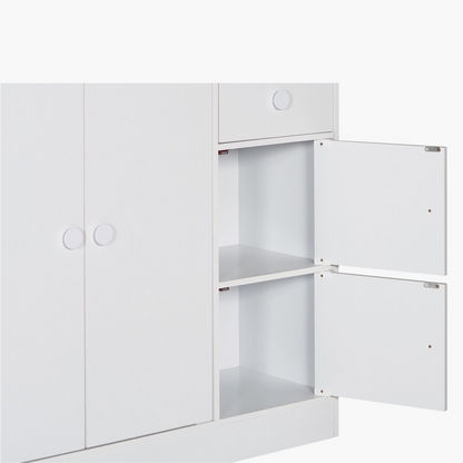 Vanilla Cody 1-Drawer Kids' Cabinet with 4 Doors