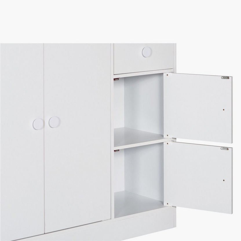 Vanilla Cody 1-Drawer Kids' Cabinet with 4 Doors-Wardrobes-image-5
