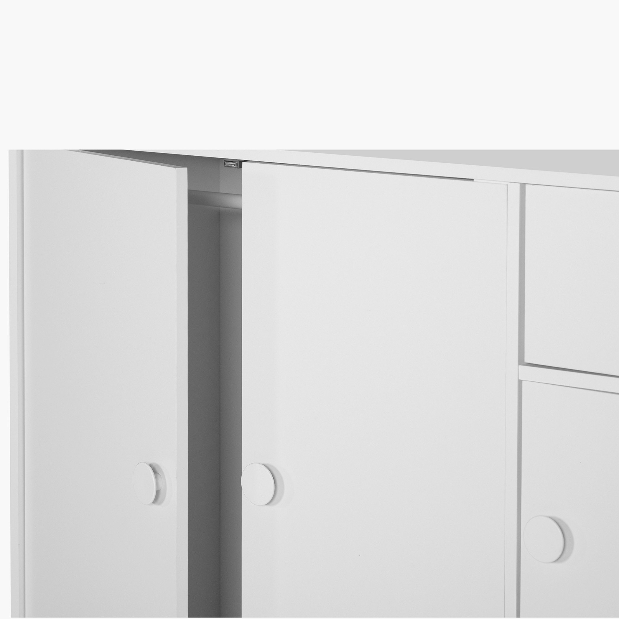 Vanilla Cody 1-Drawer Kids' Cabinet with 4 Doors-hbxfurniture-wardrobes-image-9