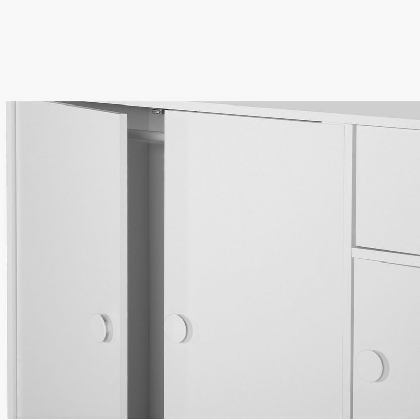 Vanilla Cody 1-Drawer Kids' Cabinet with 4 Doors-Wardrobes-image-6