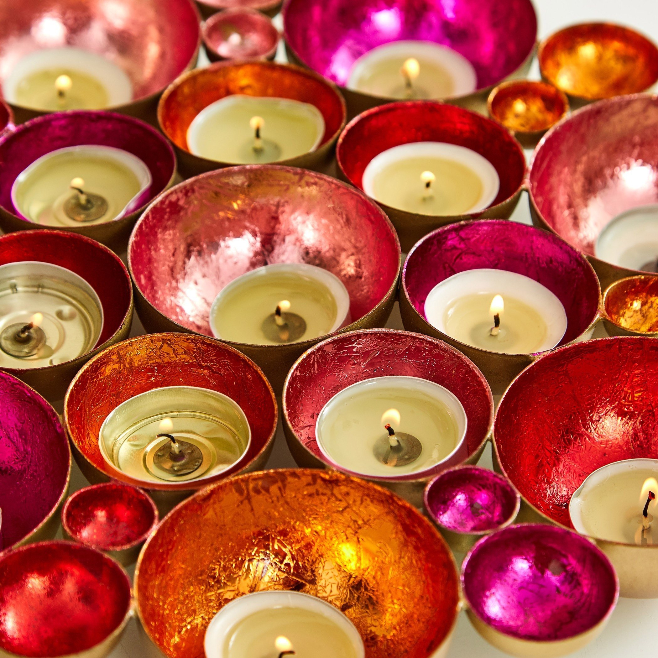 حامل شموع صغيرة معدني للطاولة والحائط بتصميم زهرة من زوها-hbxlivingroom-decorandaccessories-candleholders-image-4