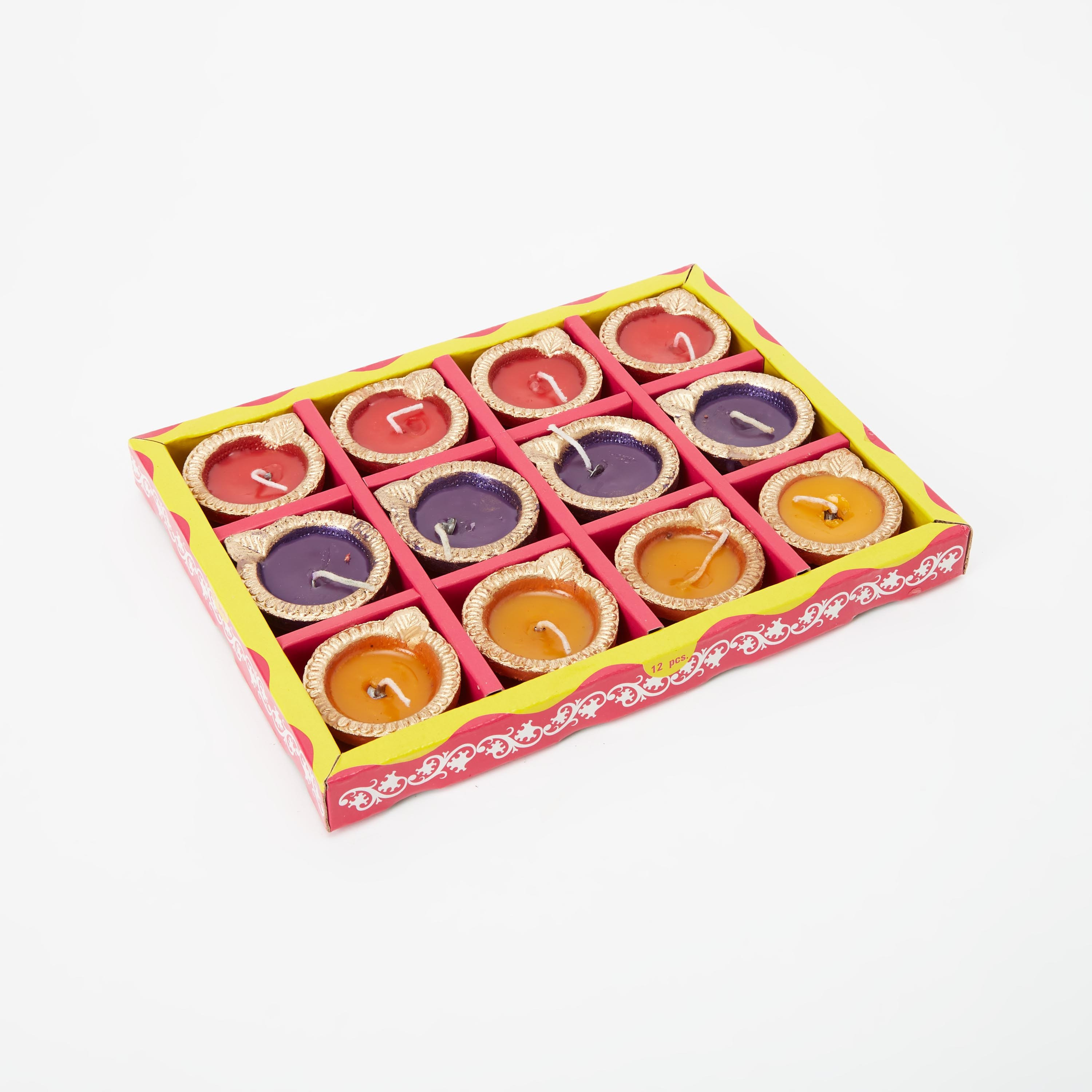 Arrian Wax Filled Clay Diya - Set of 12-hbxlivingroom-decorandaccessories-candleholders-image-5