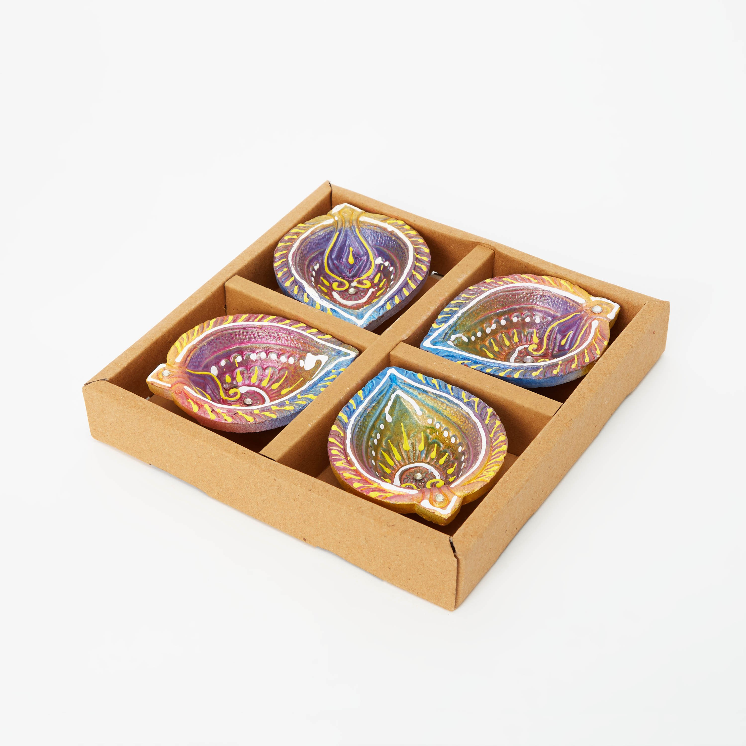 حامل شموع فخار بدون شمع من أريان - طقم من 4 قطع-hbxlivingroom-decorandaccessories-candleholders-image-4