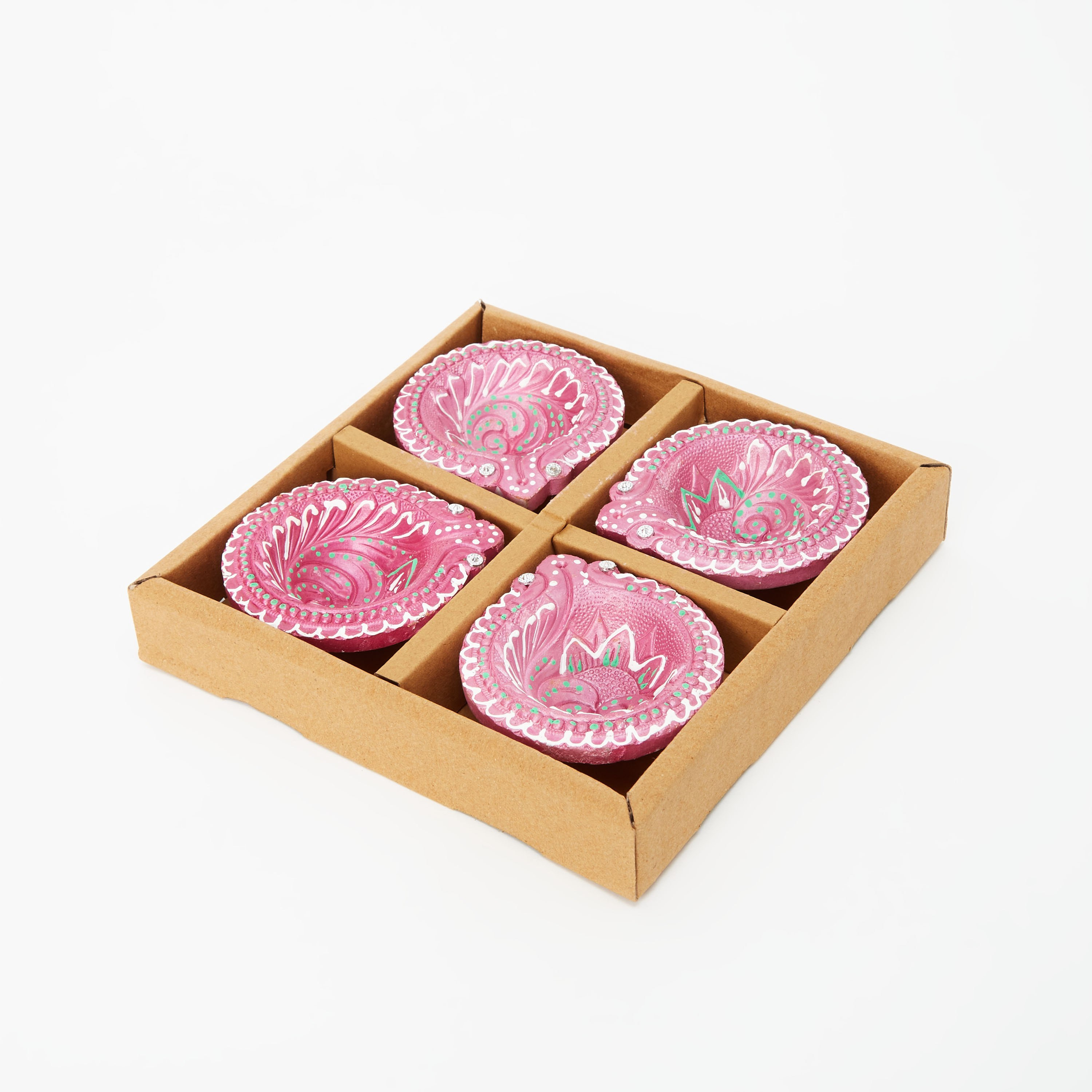 حامل شموع فخار بدون شمع من أريان - طقم من 4 قطع-hbxlivingroom-decorandaccessories-candleholders-image-4