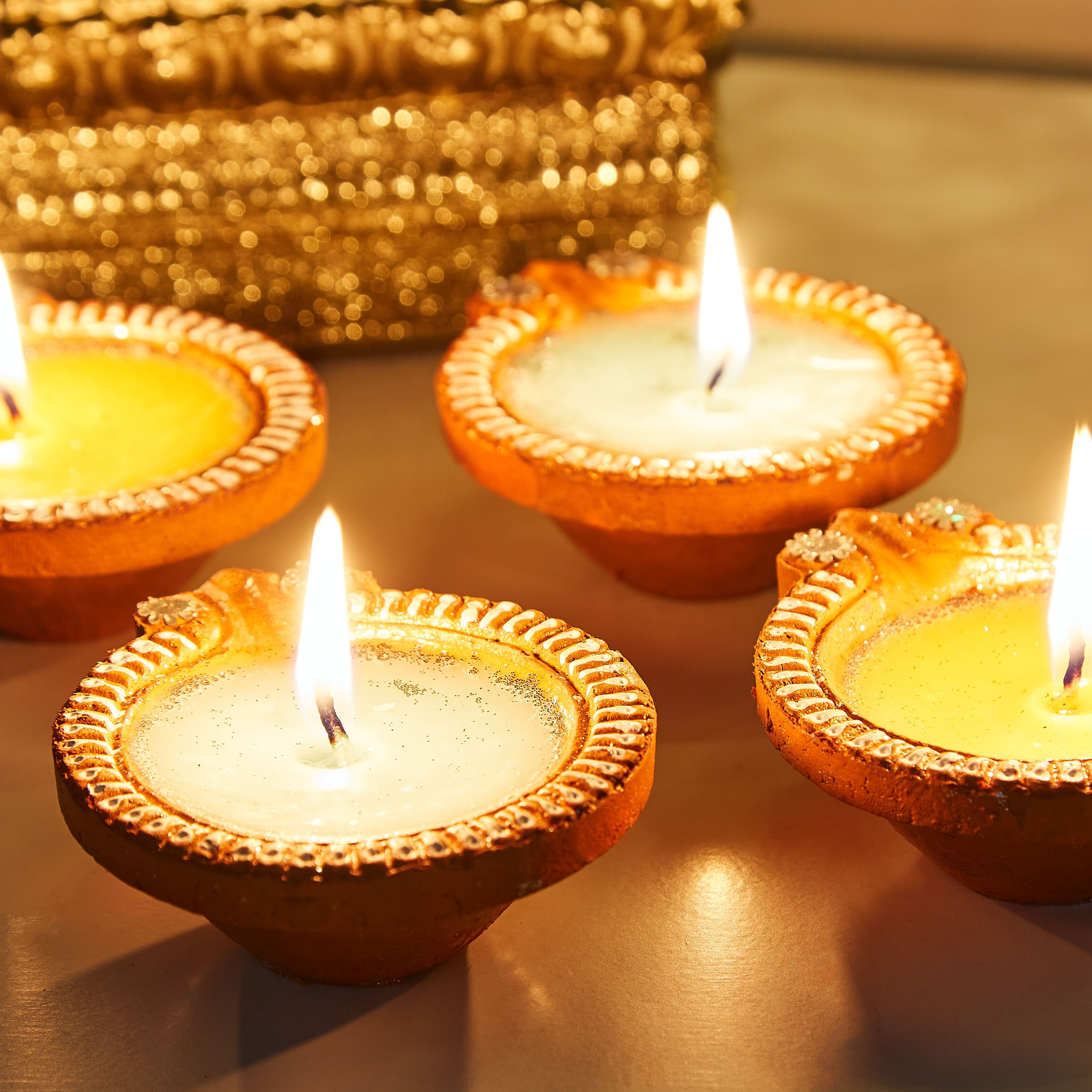 حامل شموع فخار بشمع من أريان - طقم من 4 قطع-hbxbedroom-homefragrance-candleholders-image-3