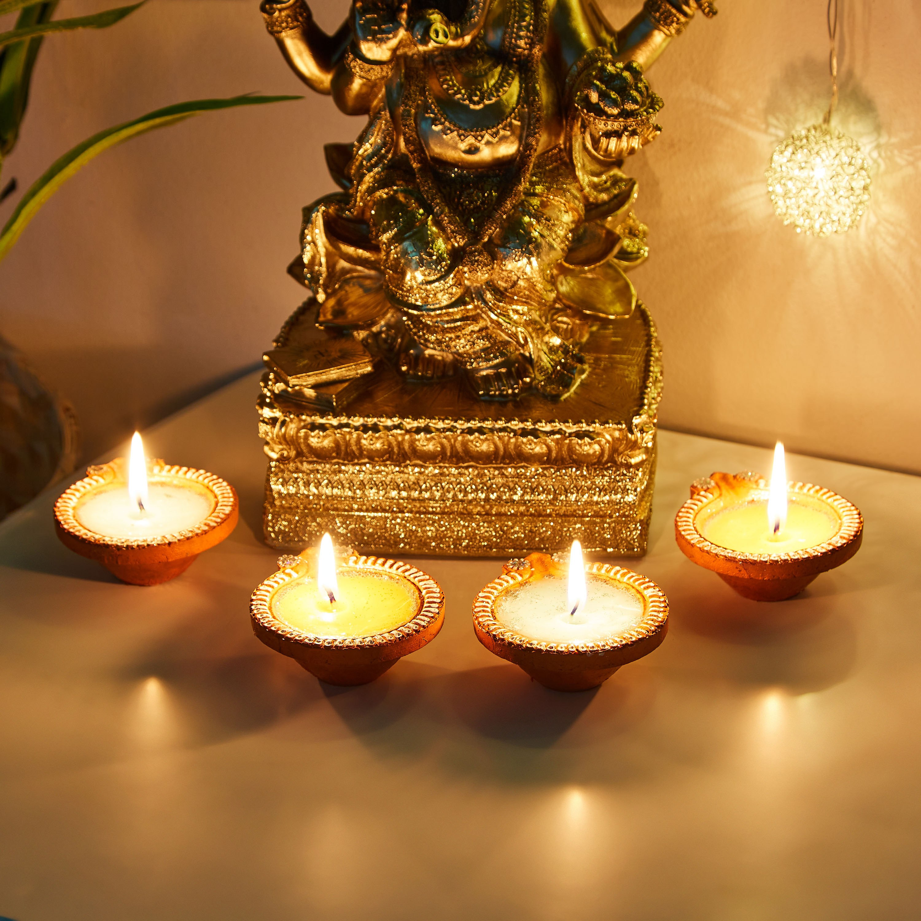 حامل شموع فخار بشمع من أريان - طقم من 4 قطع-hbxbedroom-homefragrance-candleholders-image-4