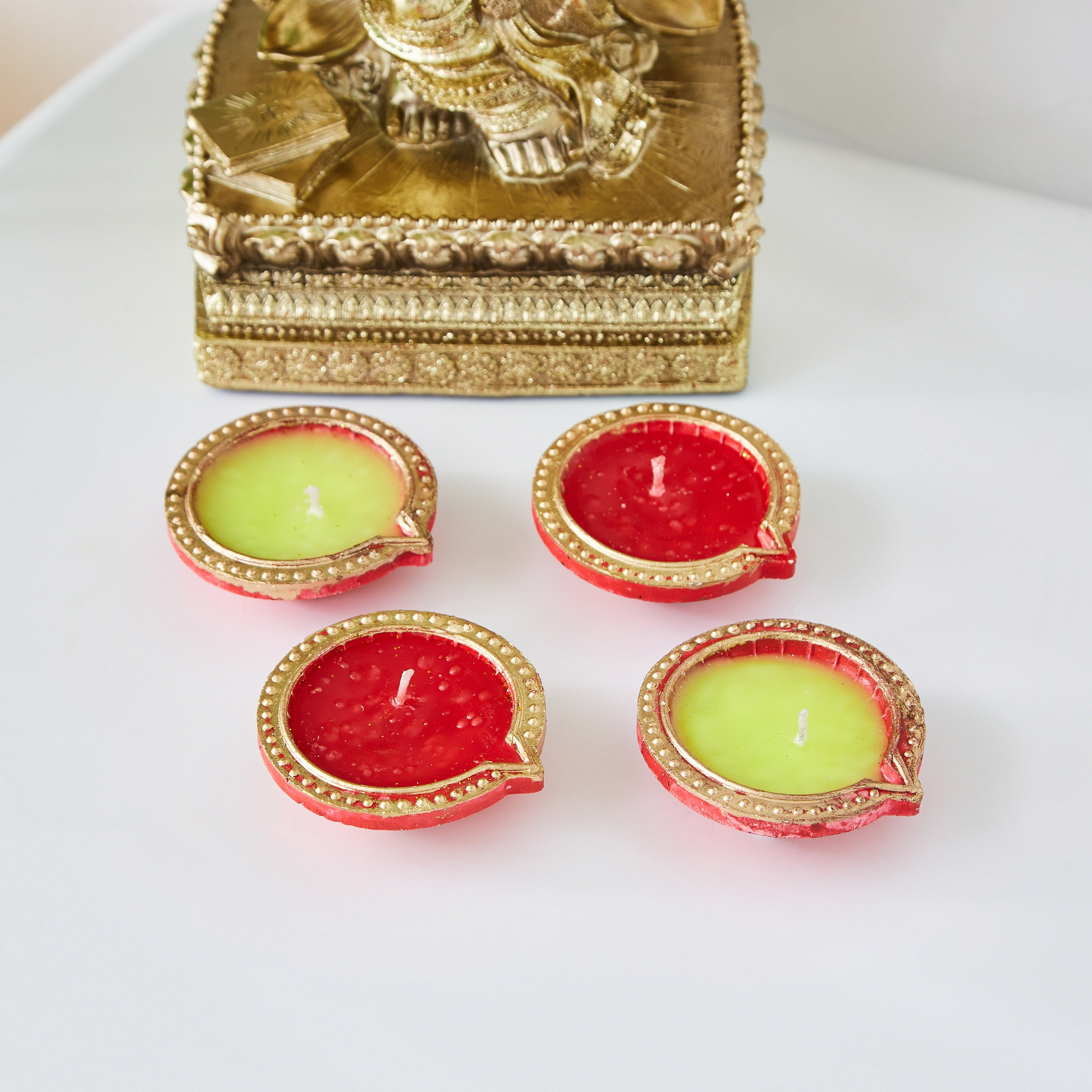 حامل شموع فخار بشمع من أريان - طقم من 4 قطع-hbxbedroom-homefragrance-candleholders-image-2