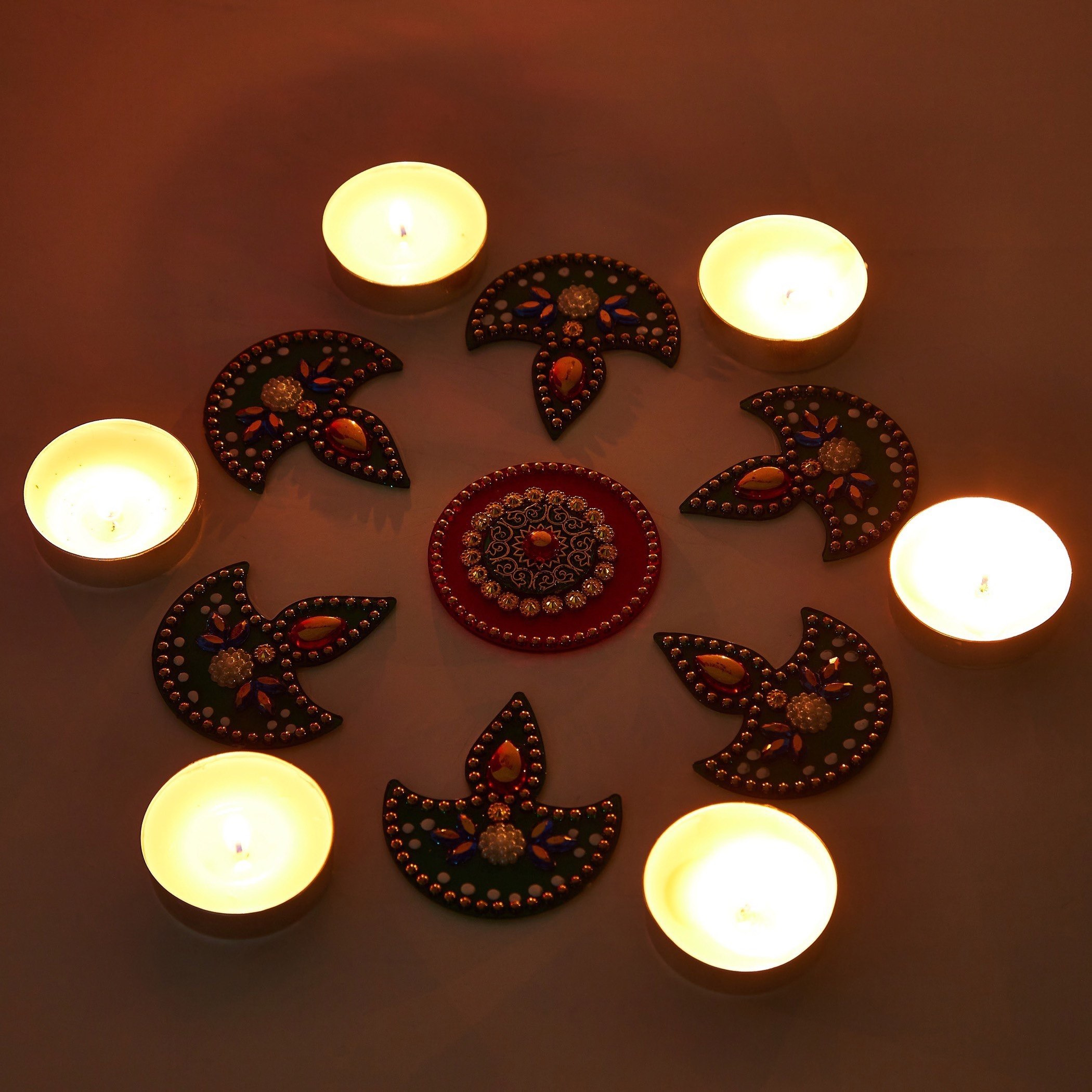 طقم رانجولي -6 قطع مع ديباك من أريان-hbxlivingroom-decorandaccessories-candleholders-image-2