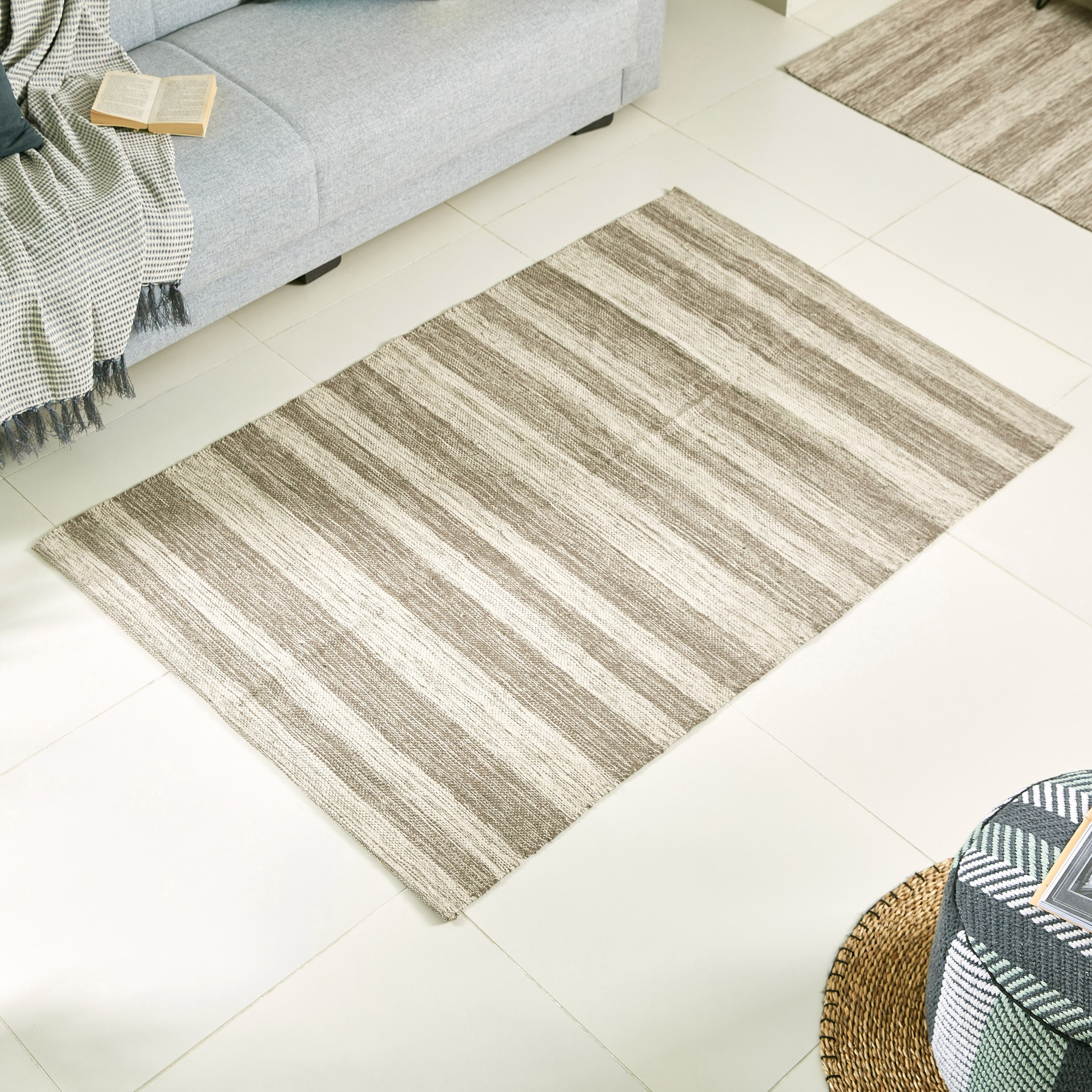 سجادة دوري قطن مخططة من ماديسون - 110x160  سم-hbxdecorandfurnishings-floorcoverings-rugs-image-1