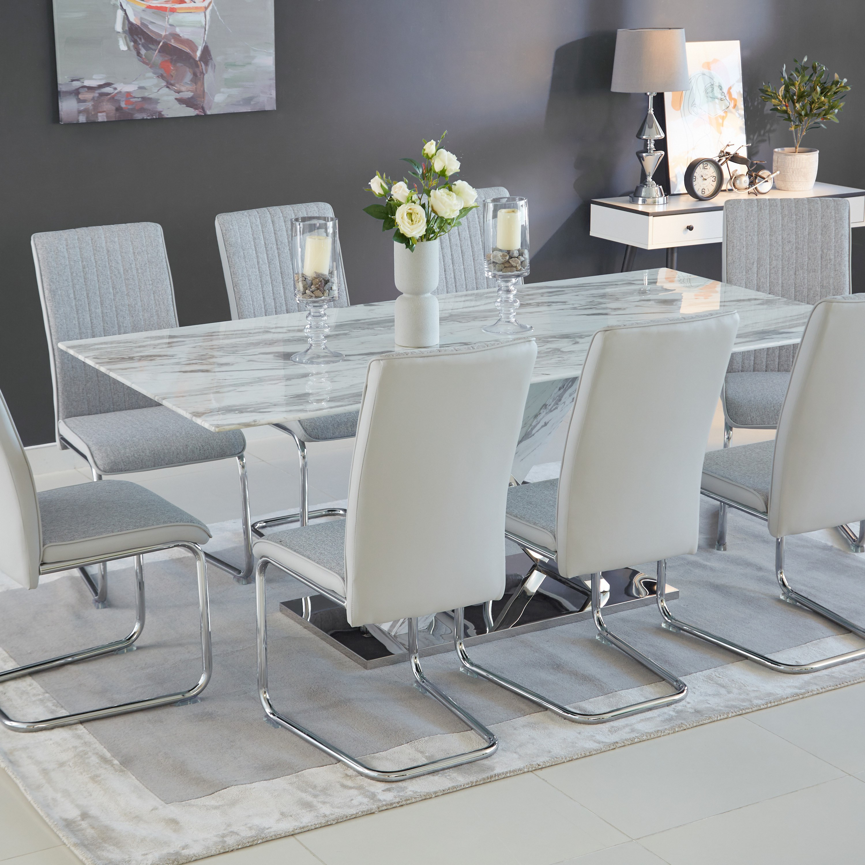 طقم سفرة 8 مقاعد من رينولد-hbxfurniture-diningtablesandsets-diningsets-eightseater-image-1