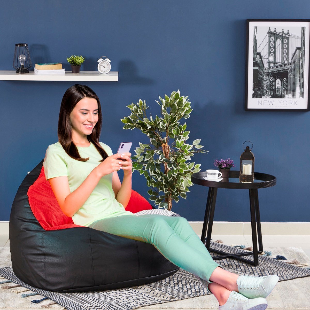 كرسي بين باج كبير جدًا من هوغو - 100x90x90 سم-hbxfurniture-kidsroom-kidsbeanbags-image-2