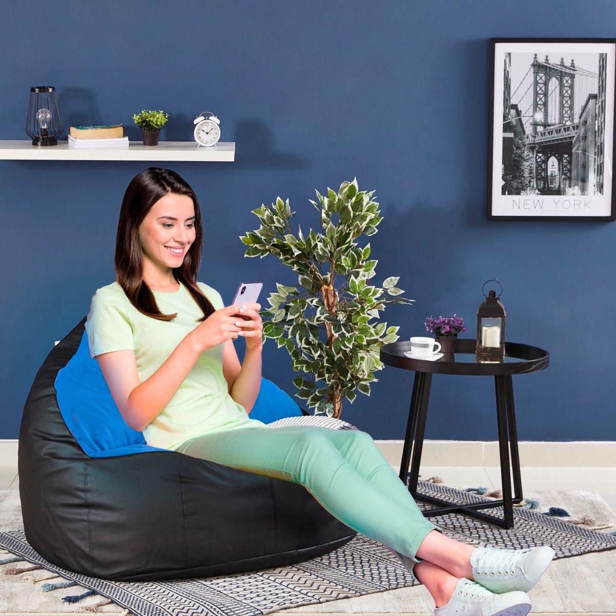 كرسي بين باج كبير جدًا من هوغو - 100x90x90 سم-hbxfurniture-kidsroom-kidsbeanbags-image-2