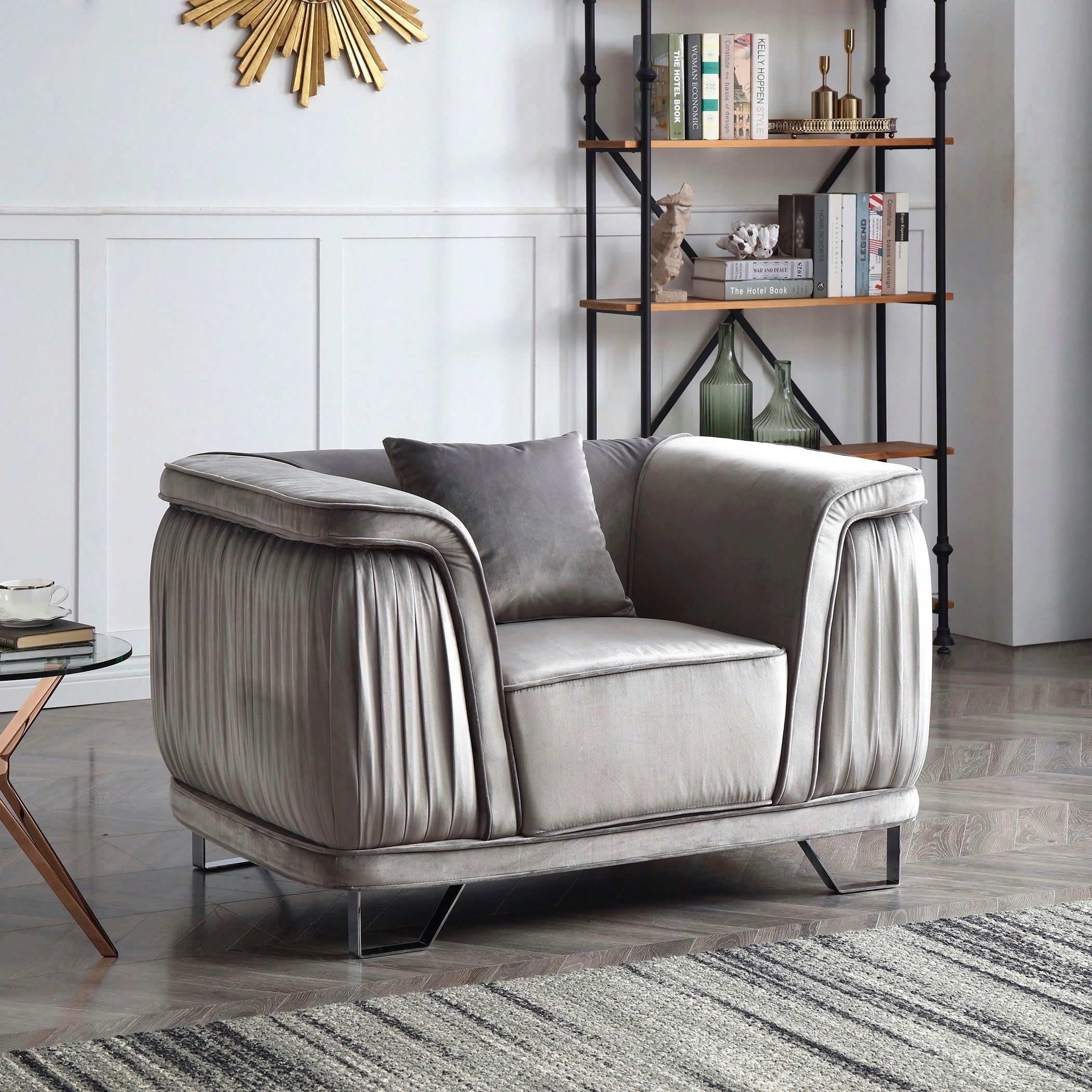 كنبة مخمليّة مقعد واحد مع وسادة من كاليستا-hbxlivingroom-sofasandarmchairs-sofas-image-2