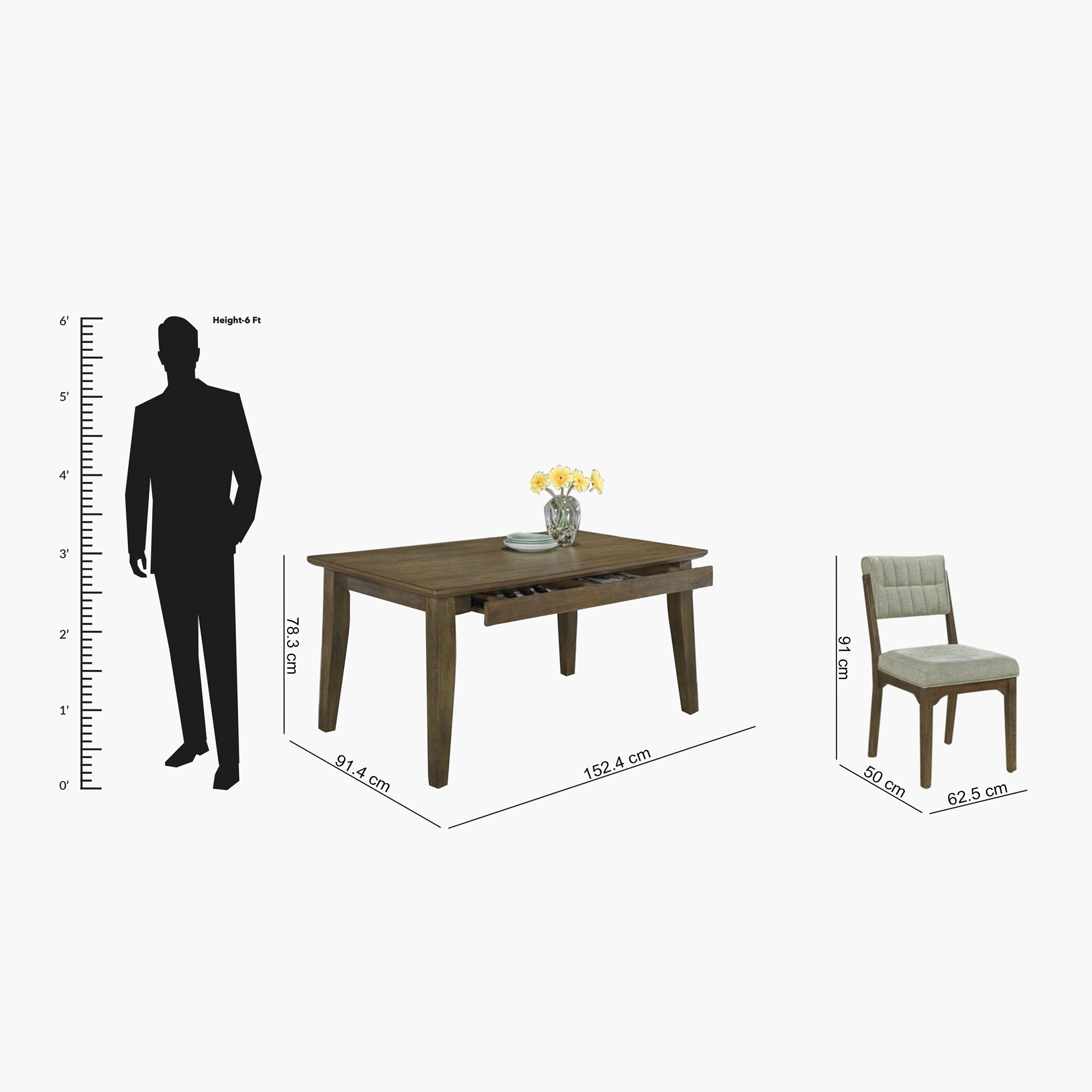 طقم سفرة 6 مقاعد مع مقعد بنش من موكا-hbxfurniture-diningtablesandsets-diningsets-sixseater-image-7