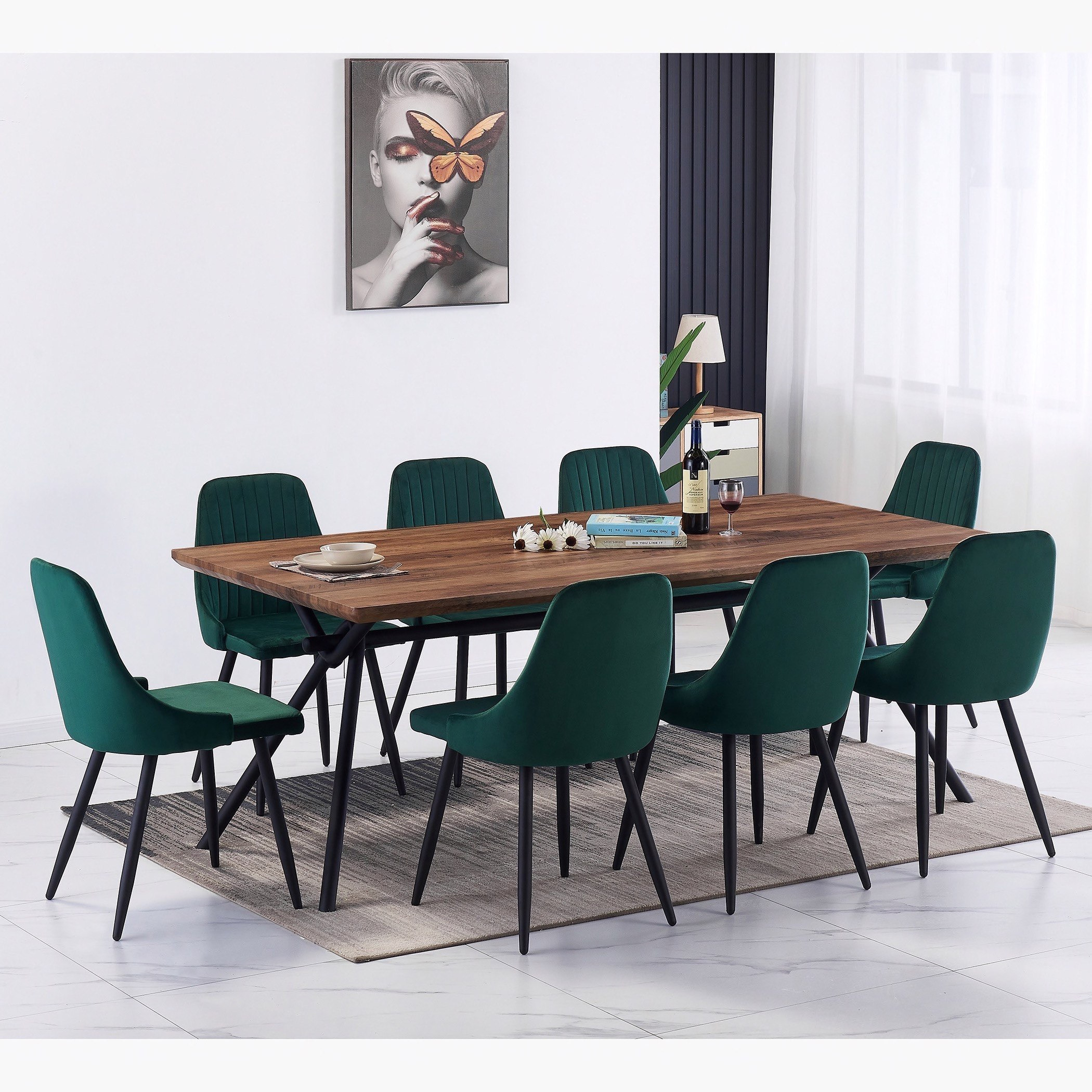 طقم سفرة بـ8 مقاعد من بريندا-hbxfurniture-diningtablesandsets-diningsets-eightseater-image-1