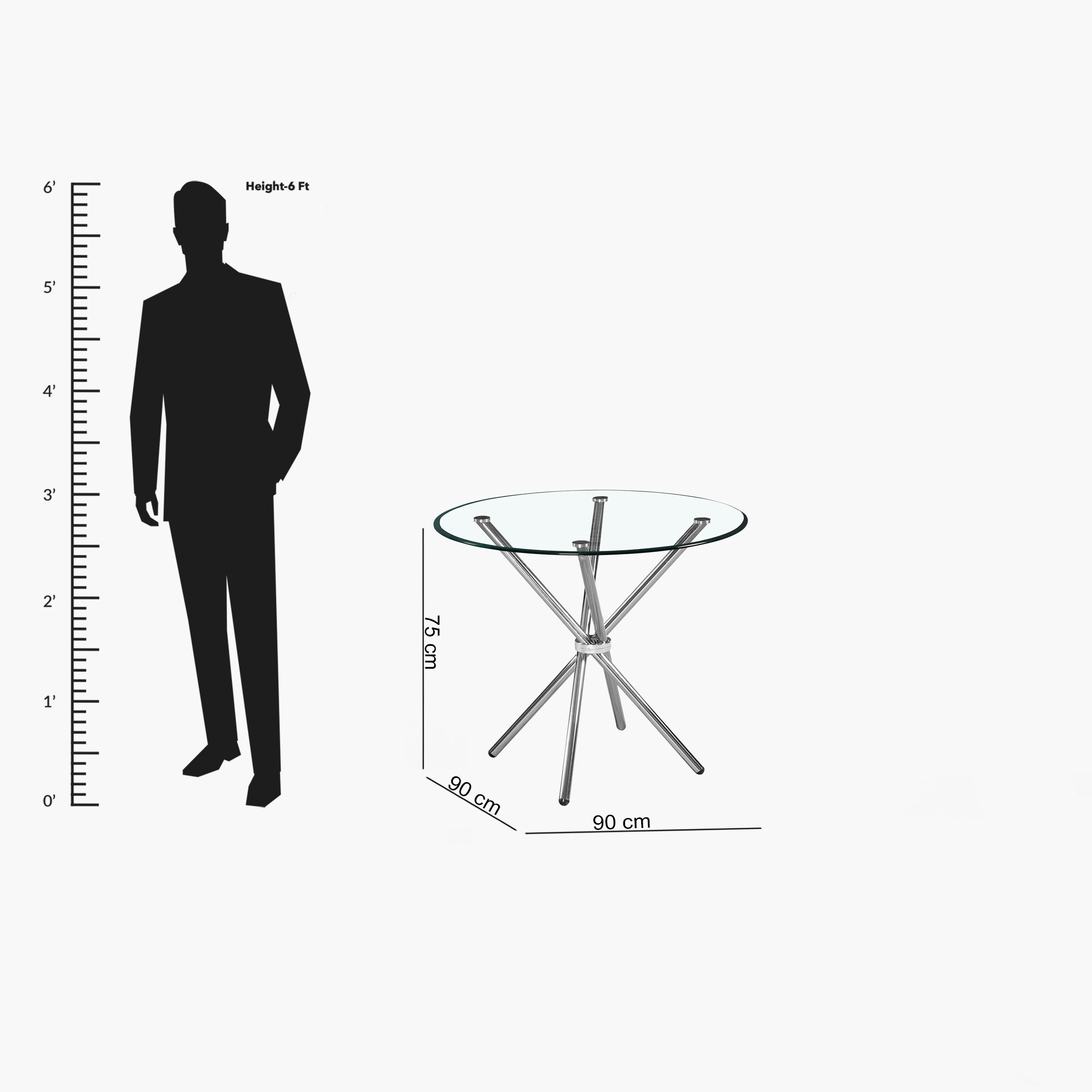 طاولة سفرة مستديرة 4 مقاعد من زو-hbxfurniture-diningtablesandsets-diningtables-fourseater-image-8