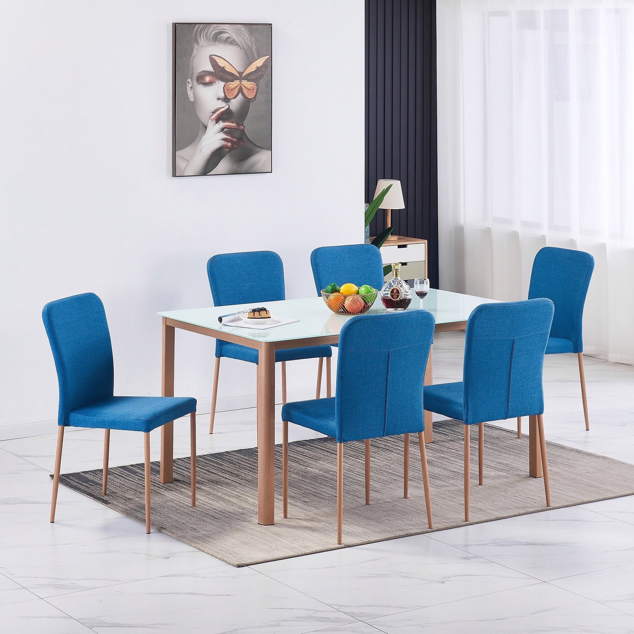 طقم سفرة 6 مقاعد من فيفان-hbxfurniture-diningtablesandsets-diningsets-sixseater-image-1