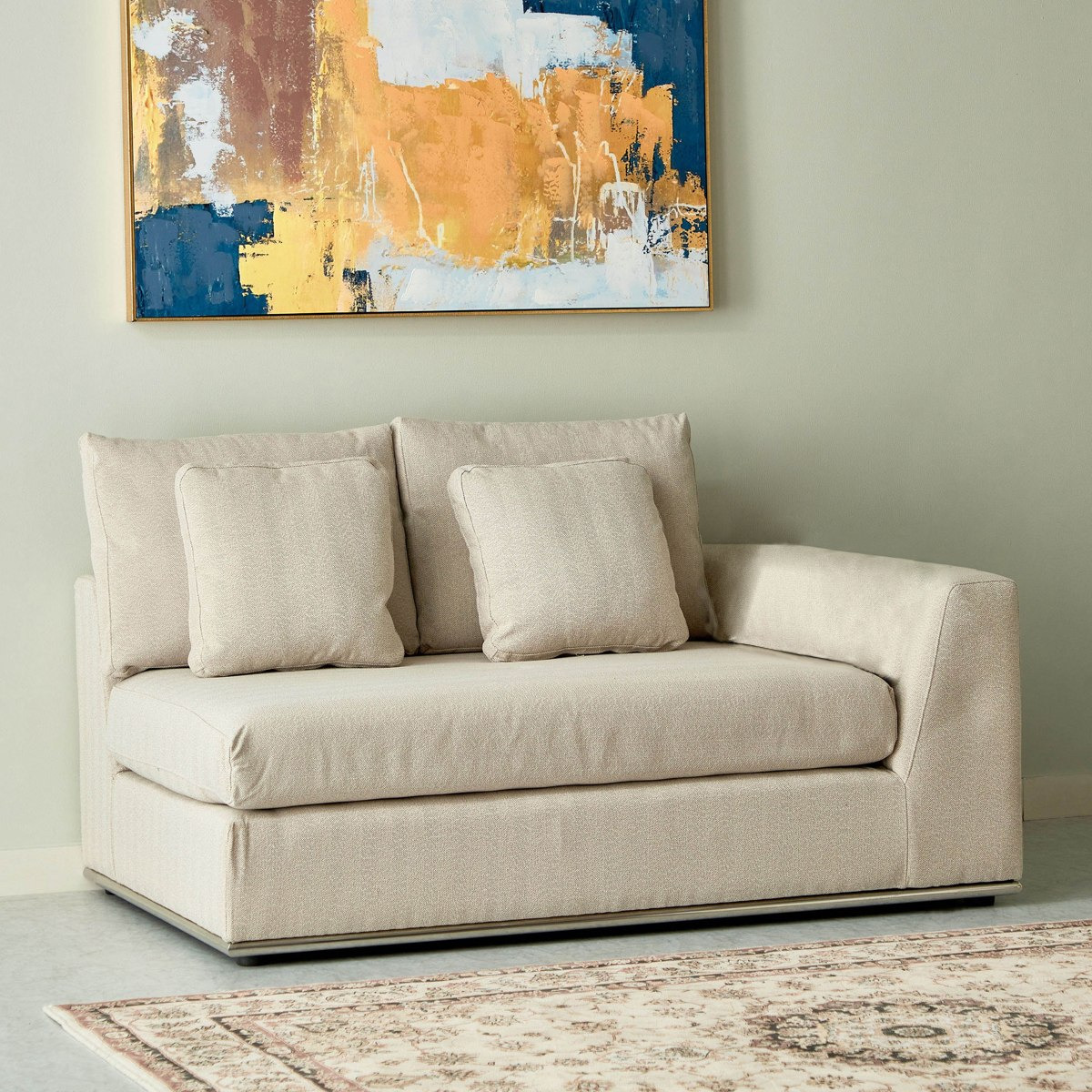 Giovanni Luxurious 2-Seater Fabric Right Arm Corner Sofa-hbxfurniture-livingroom-sofasandsofasets-image-1