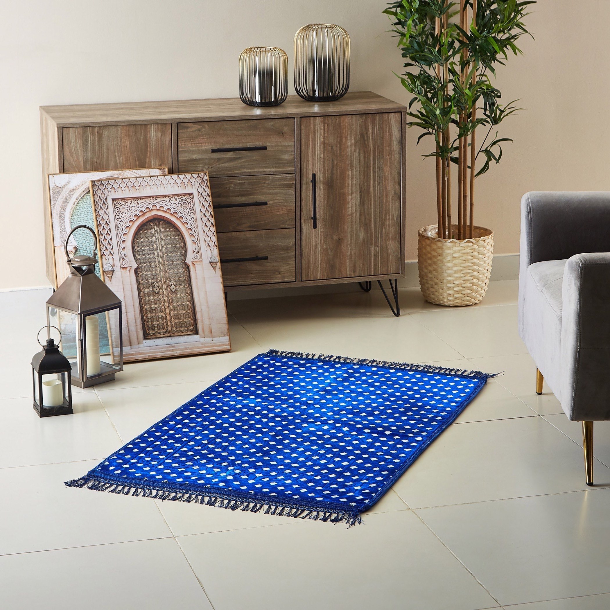 سجادة صلاة منقوشة من شين - 70x120 سم-hbxlivingroom-floorcoverings-prayermats-image-4