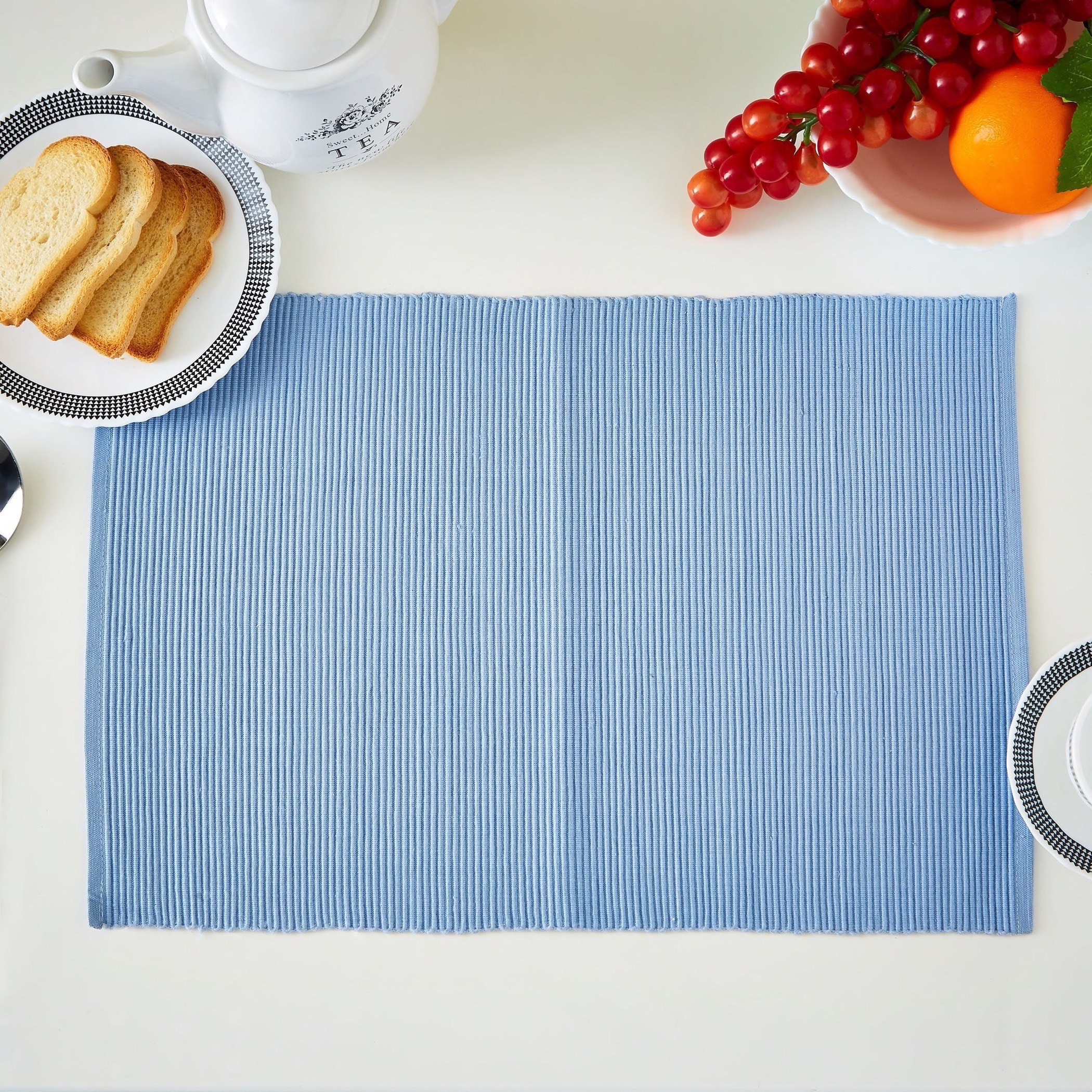 لبادة صحون قطن مضلعة - 30×50 سم-hbxdecorandfurnishings-homefurnishings-tablelinens-image-1