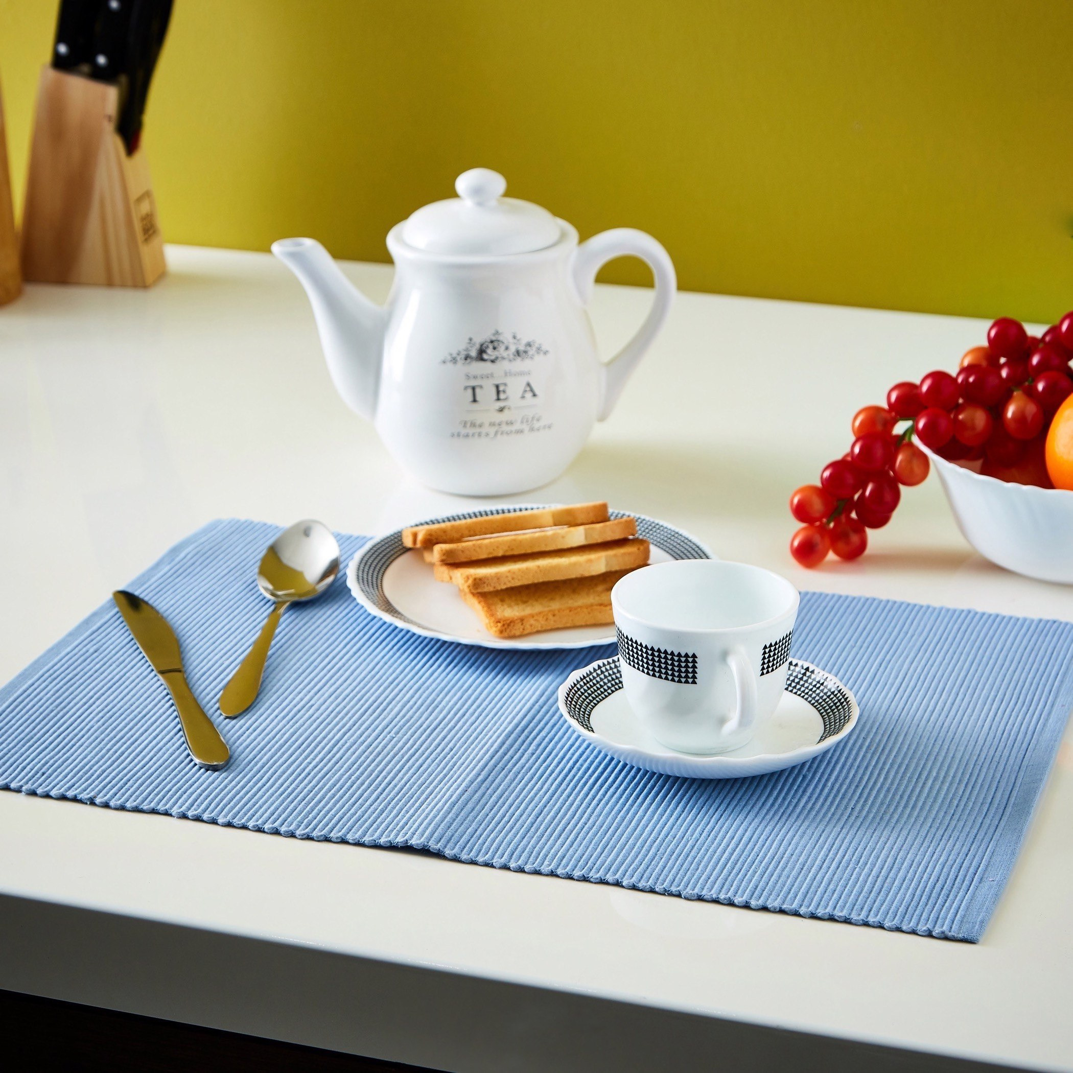 لبادة صحون قطن مضلعة - 30×50 سم-hbxdecorandfurnishings-homefurnishings-tablelinens-image-3