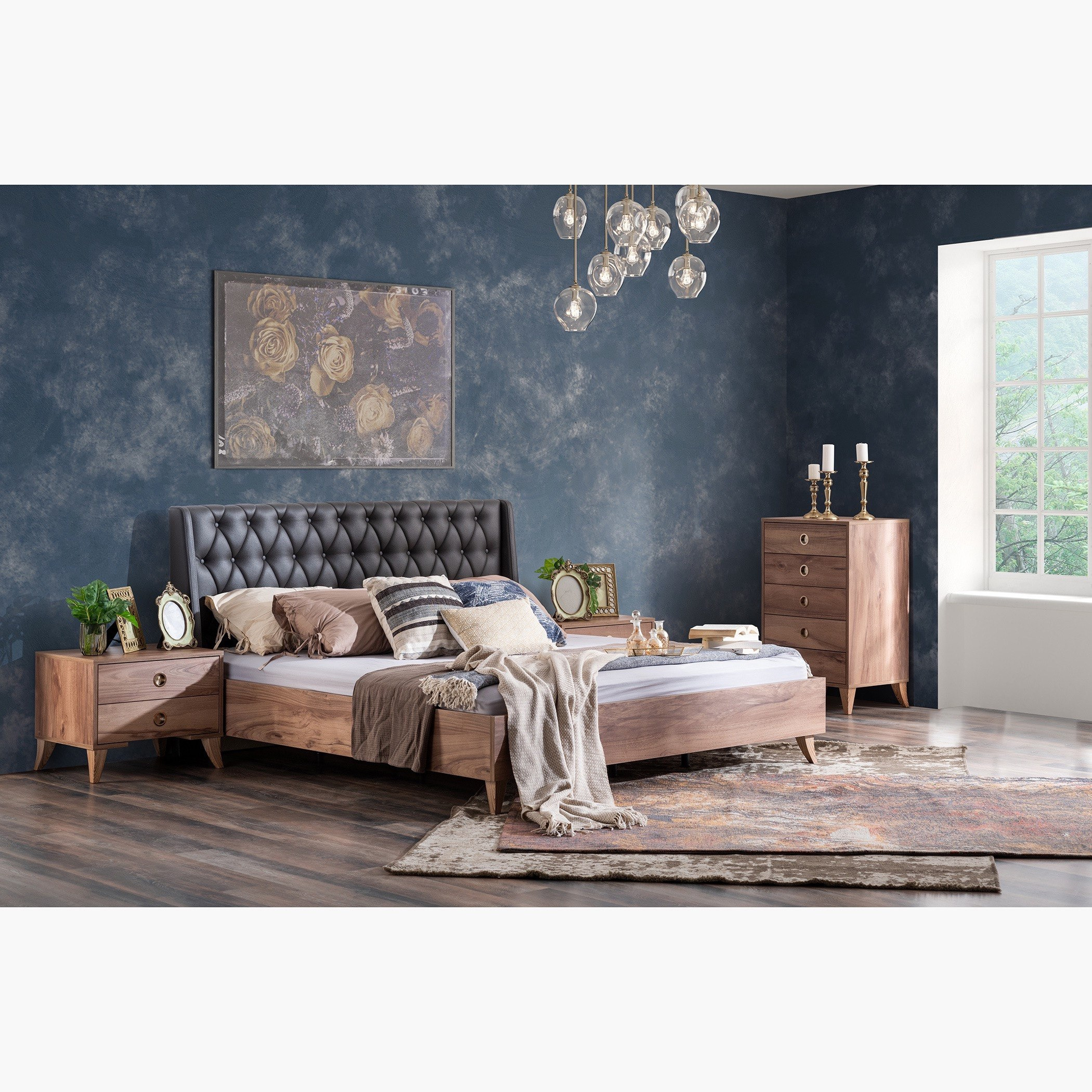 طقم غرفة نوم كينج 5 قطع من هاريس - 180x200 سم-hbxbedroom-bedsandbedsets-bedroomsets-king-image-1