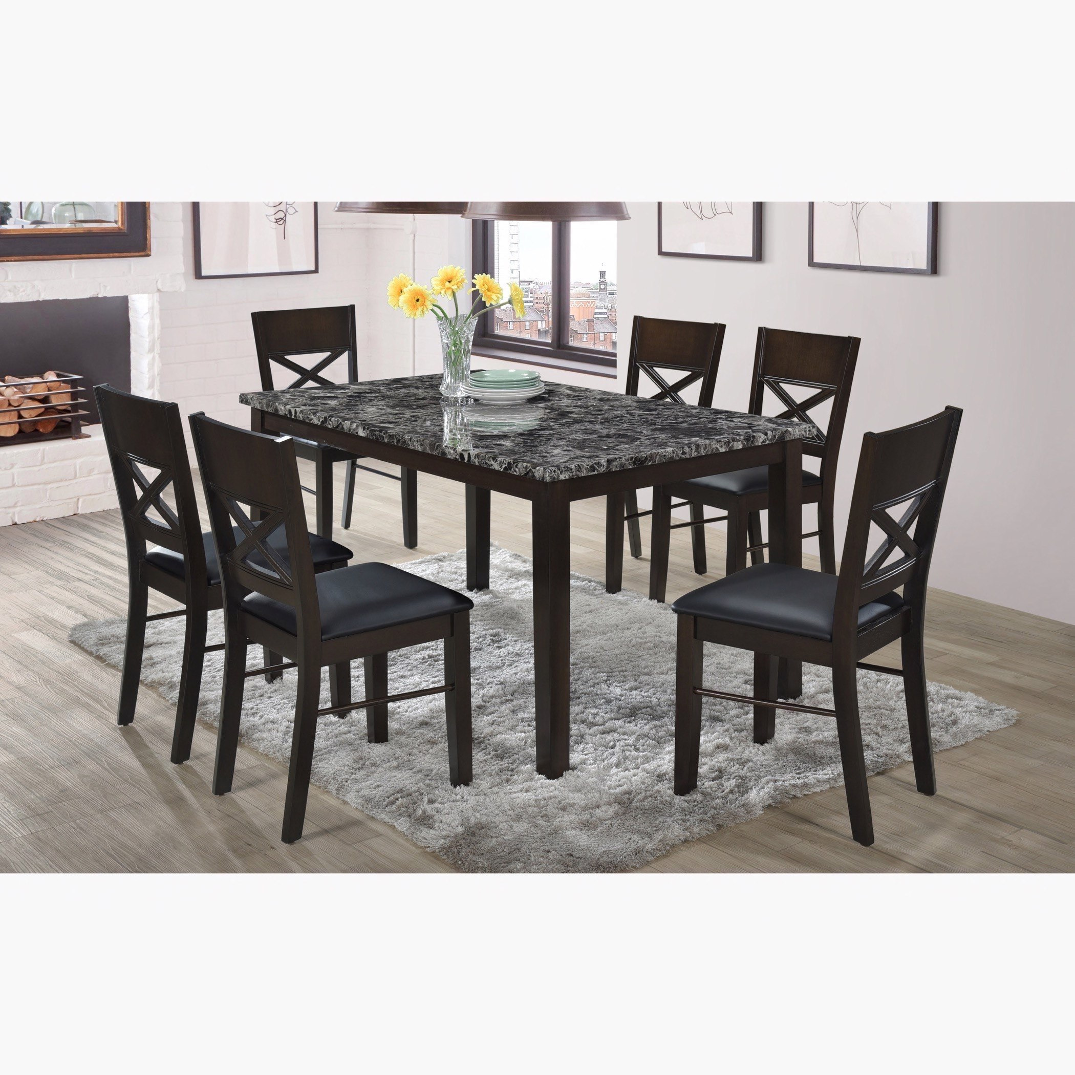 طقم سفرة بـ 6 مقاعد من كوري-hbxfurniture-diningtablesandsets-diningsets-sixseater-image-1