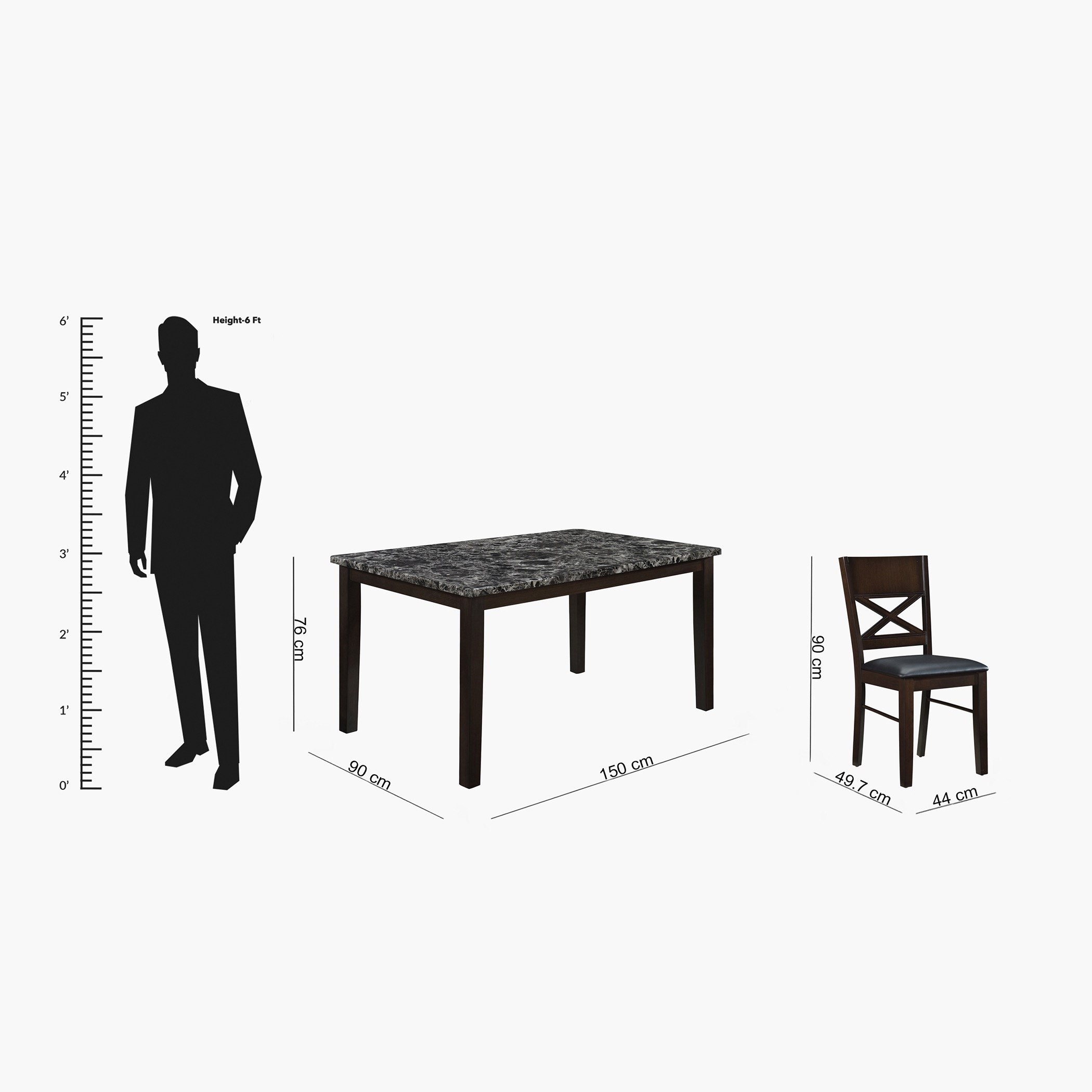 طقم سفرة بـ 6 مقاعد من كوري-hbxfurniture-diningtablesandsets-diningsets-sixseater-image-4