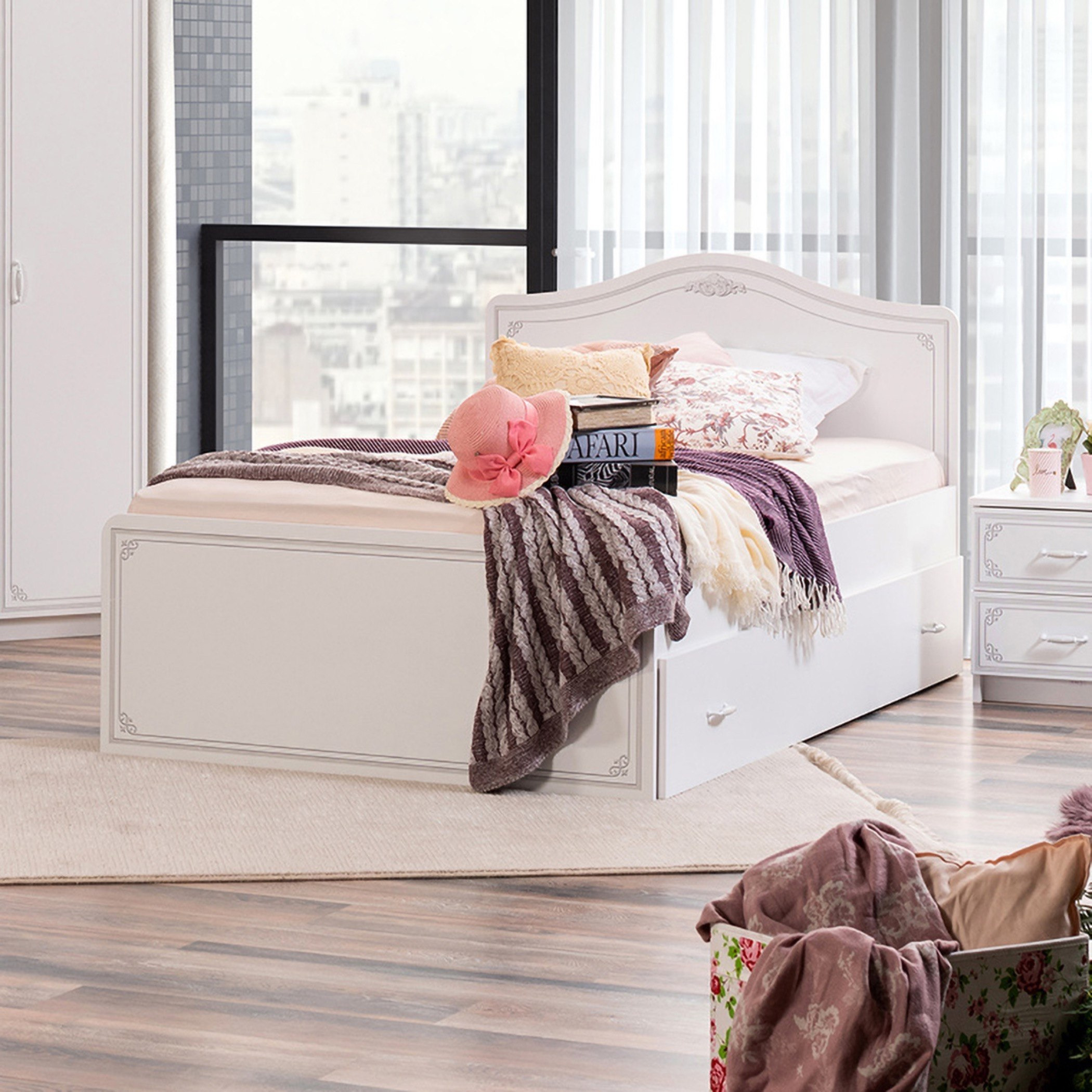 سرير توين - فلورا من موڤو - 120x200 سم-hbxbedroom-bedsandbedsets-beds-twin-image-1
