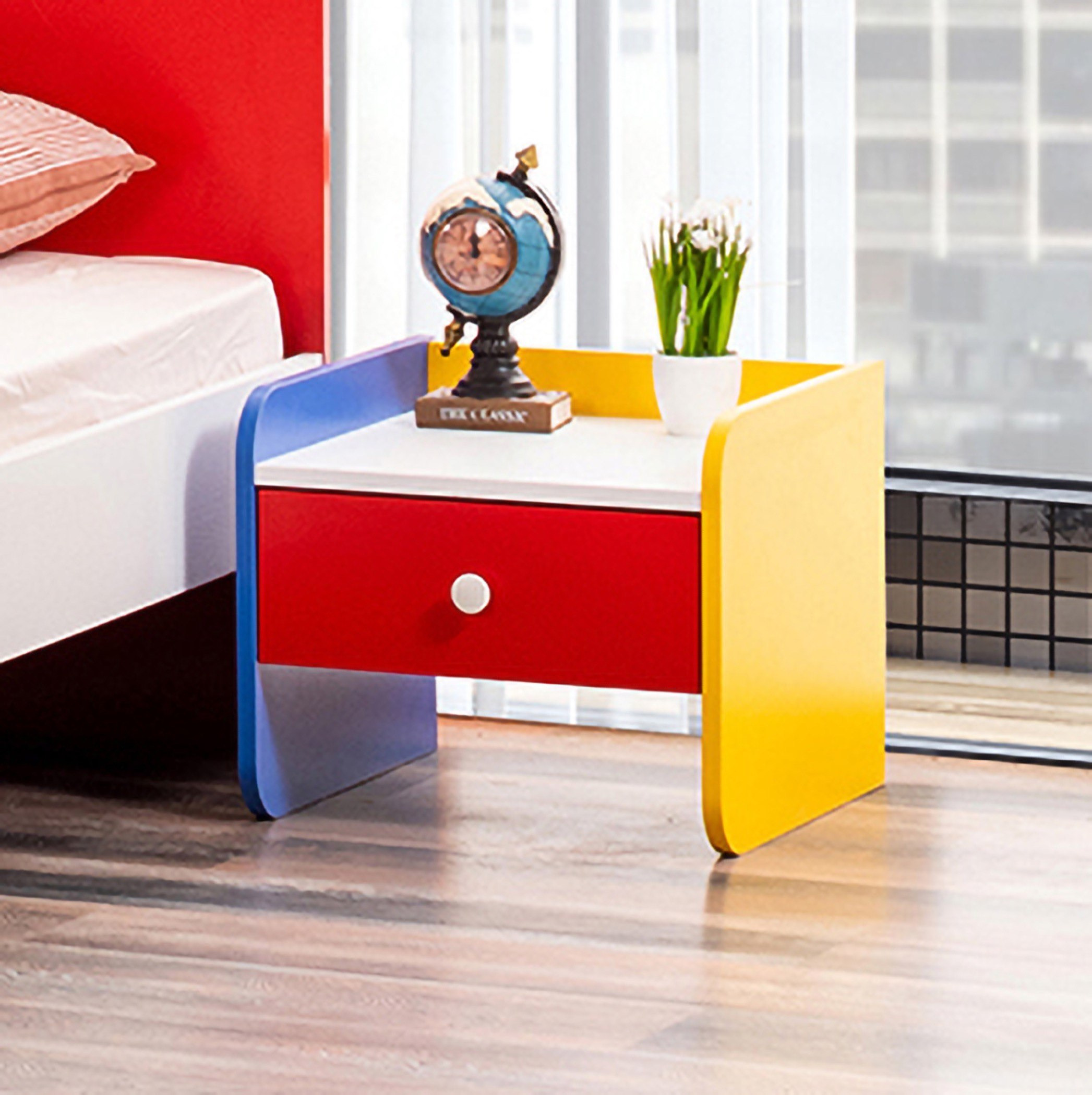 طاولة سرير جانبية بدرج واحد من هابي-hbxkidsandyouth-nightstands-image-1