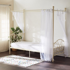 سرير بأعمدة مع ناموسية من إيزابيلا - 90x200 سم