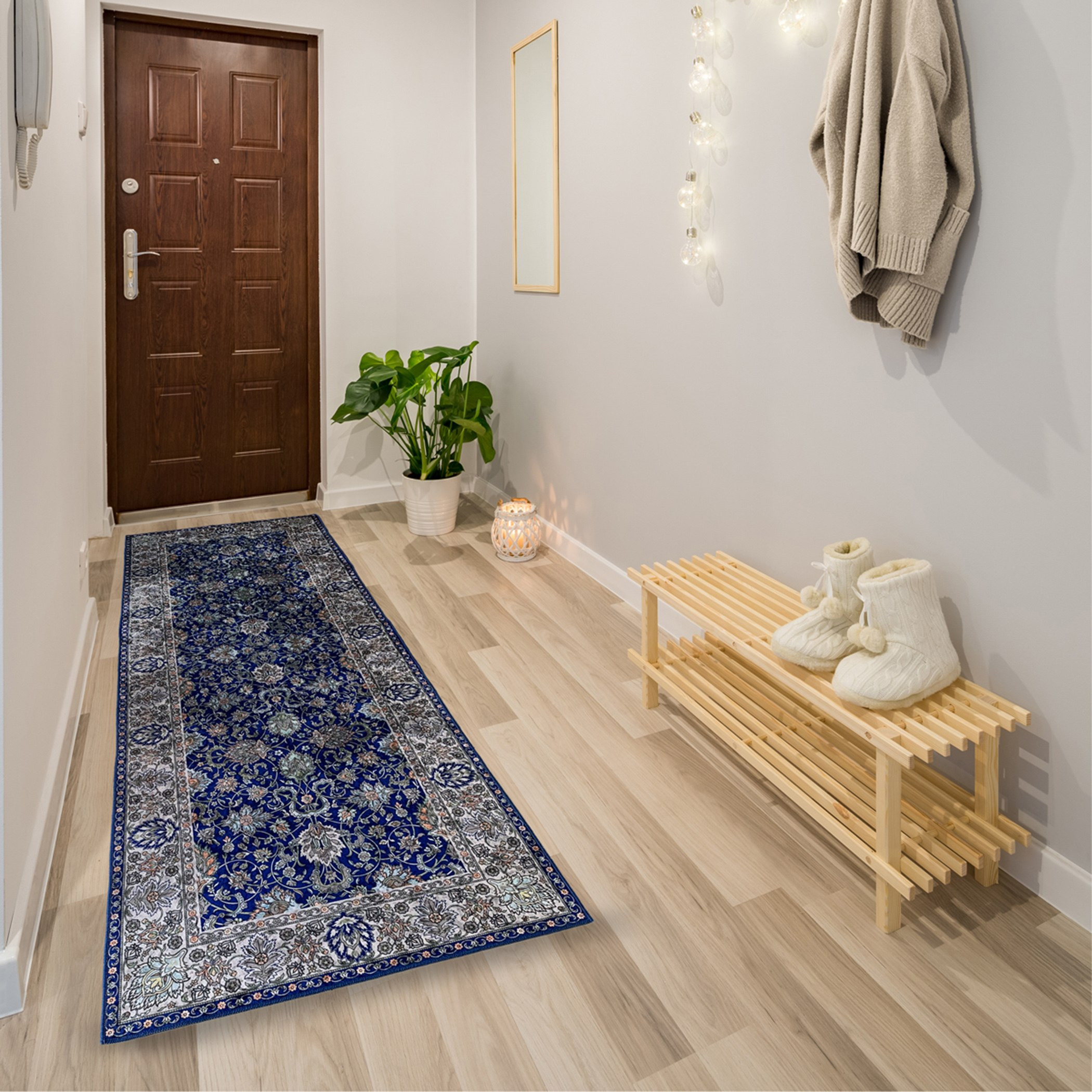 مفرش سجّادة بوليستر بطبعات من بيجان - 80x230 سم-hbxdecorandfurnishings-floorcoverings-rugs-image-1